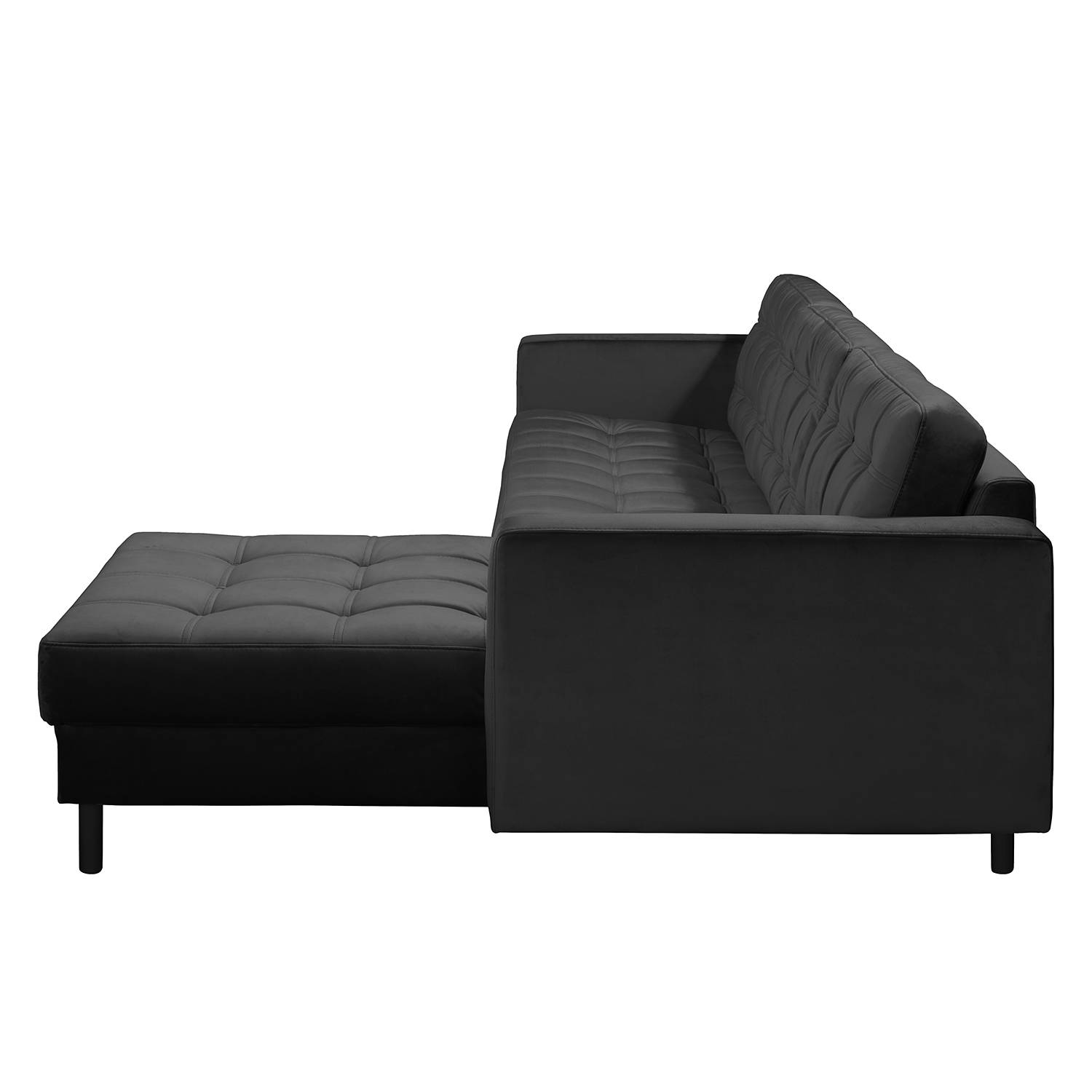 Ecksofa CORNDALE - Schwarz