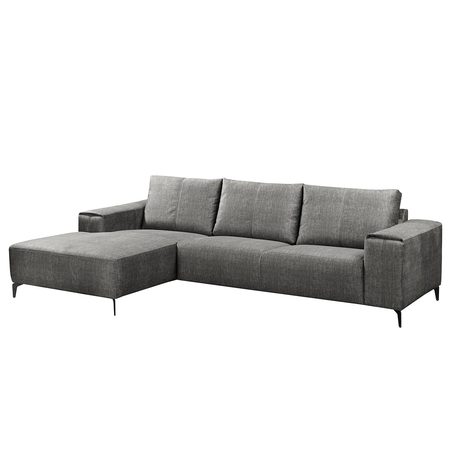 home24 Fredriks Ecksofa Mazy Fango Microfaser 280x85x165 cm