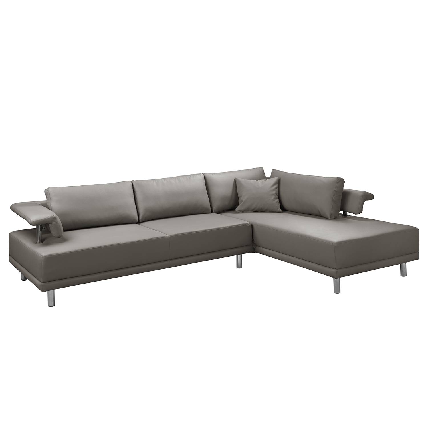 home24 Fredriks Ecksofa Barao I Grau Kunstleder 285x78x193 cm