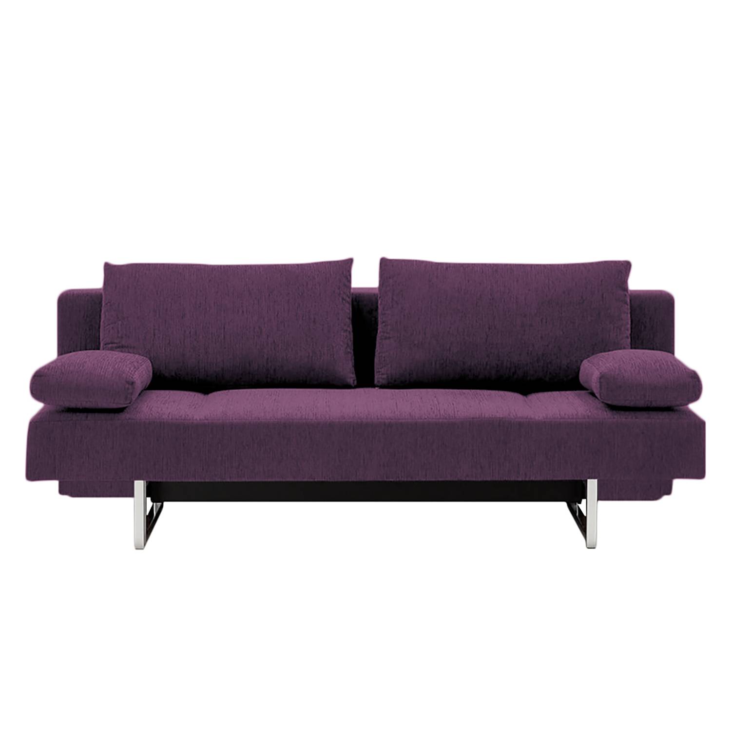home24 chillout by Franz Fertig Schlafsofa Goran Dunkellila Webstoff 202x85x92 cm mit Schlaffunktion