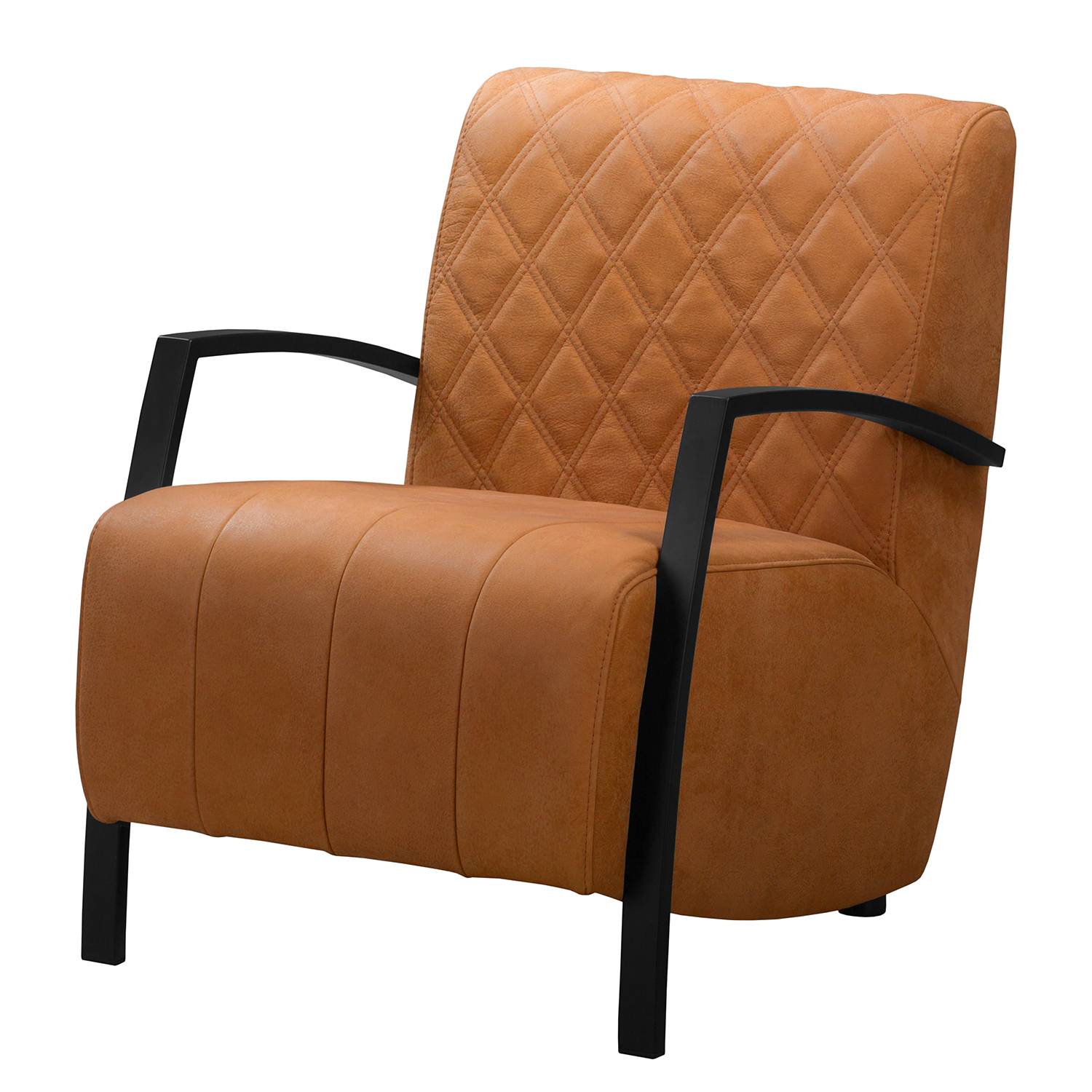 home24 loftscape Sessel Richlands II Cognac Echtleder 63x81x76 cm (BxHxT)