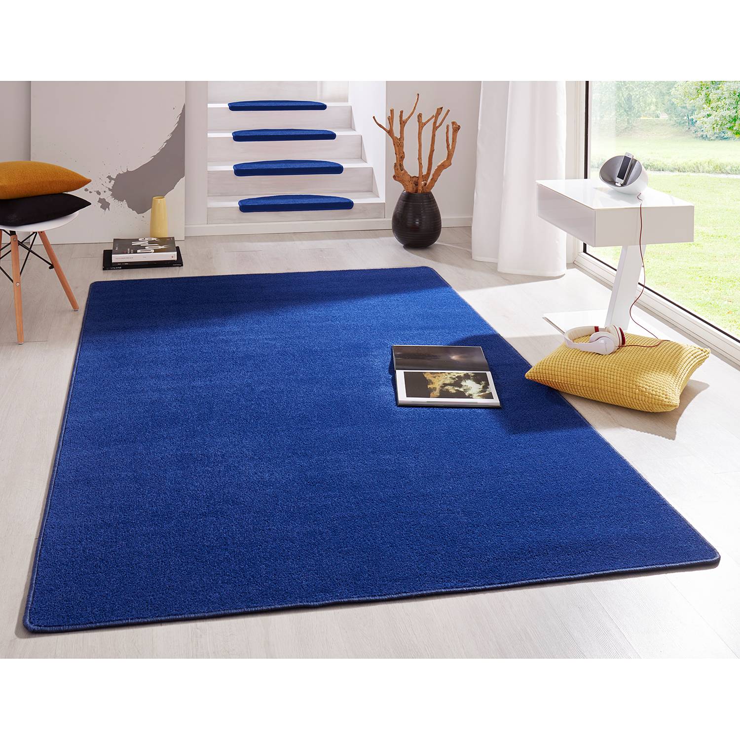 home24 Hanse Home Kurzflorteppich Fancy Dunkelblau Rechteckig 160x240 cm (BxT) Webstoff