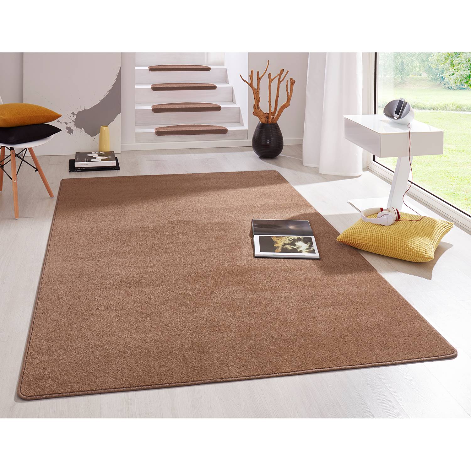 home24 Hanse Home Kurzflorteppich Fancy Latte Macchiato Rechteckig 80x150 cm (BxT) Webstoff