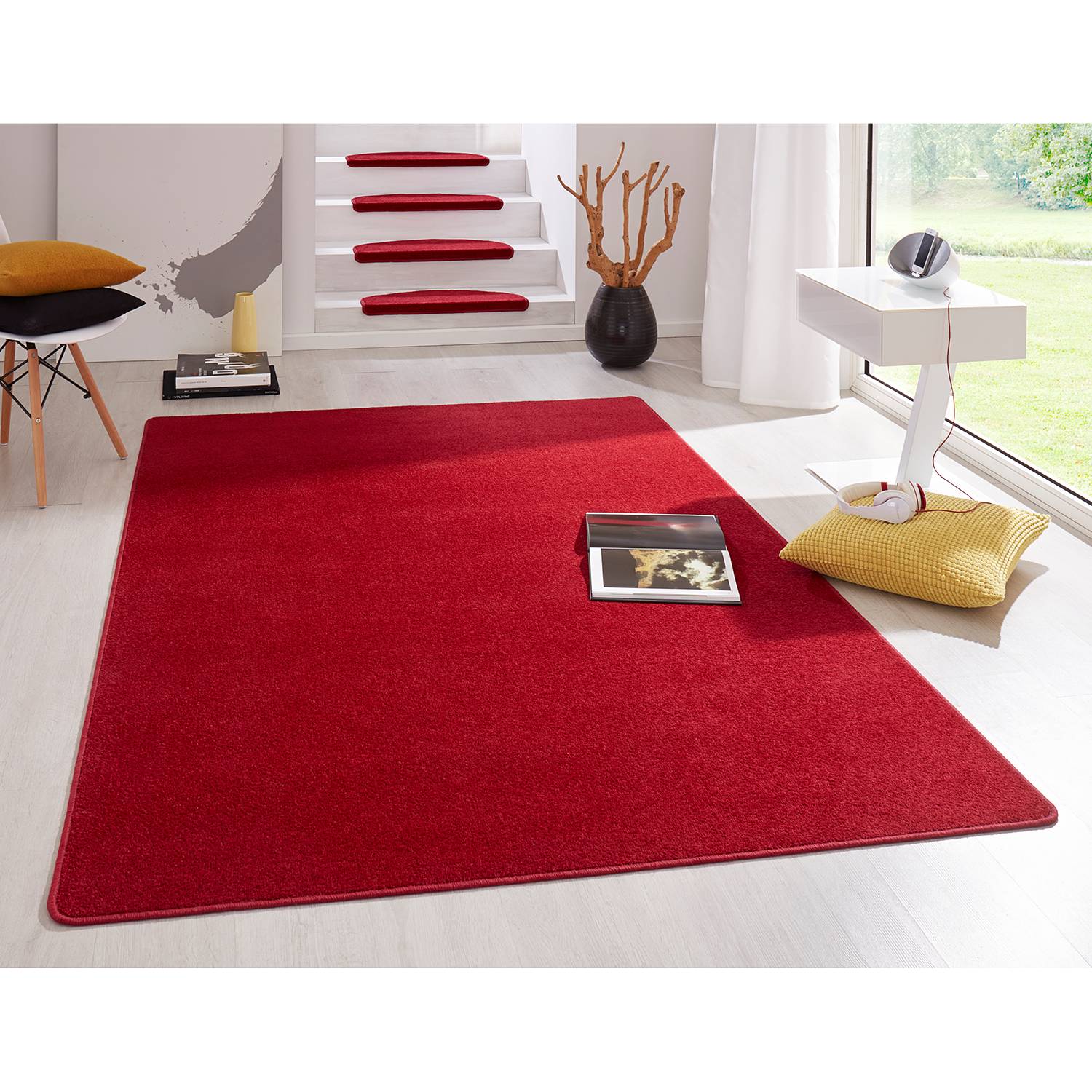 home24 Hanse Home Kurzflorteppich Fancy Kaminrot Rechteckig 160x240 cm (BxT) Webstoff