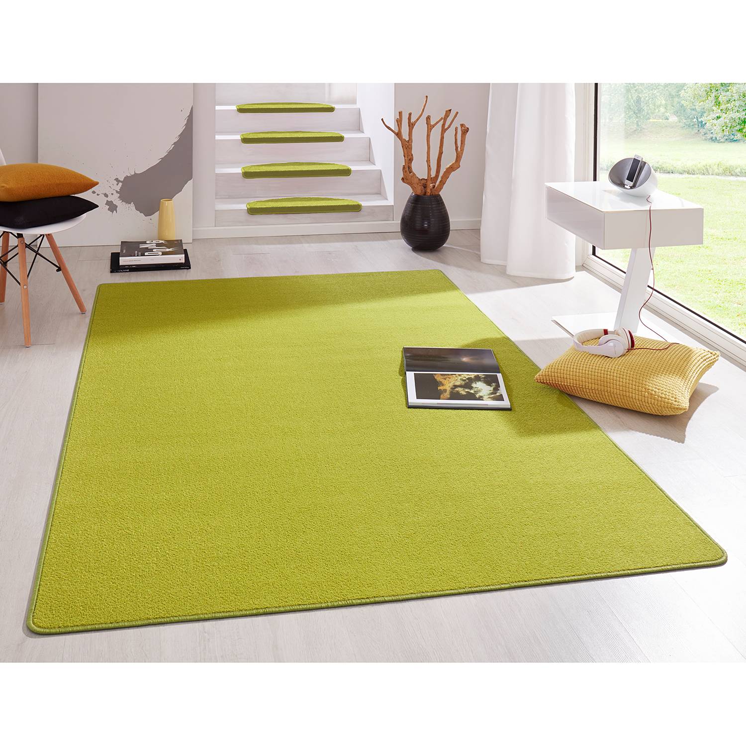 home24 Hanse Home Kurzflorteppich Fancy Kiwigrün Rechteckig 80x150 cm (BxT) Webstoff