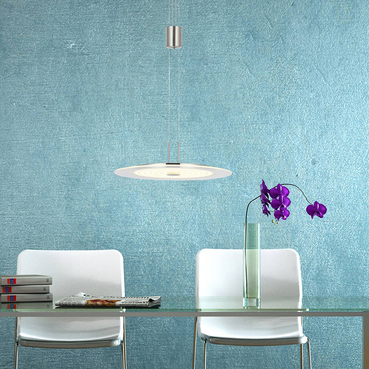 home24 LED-Pendelleuchte Roma