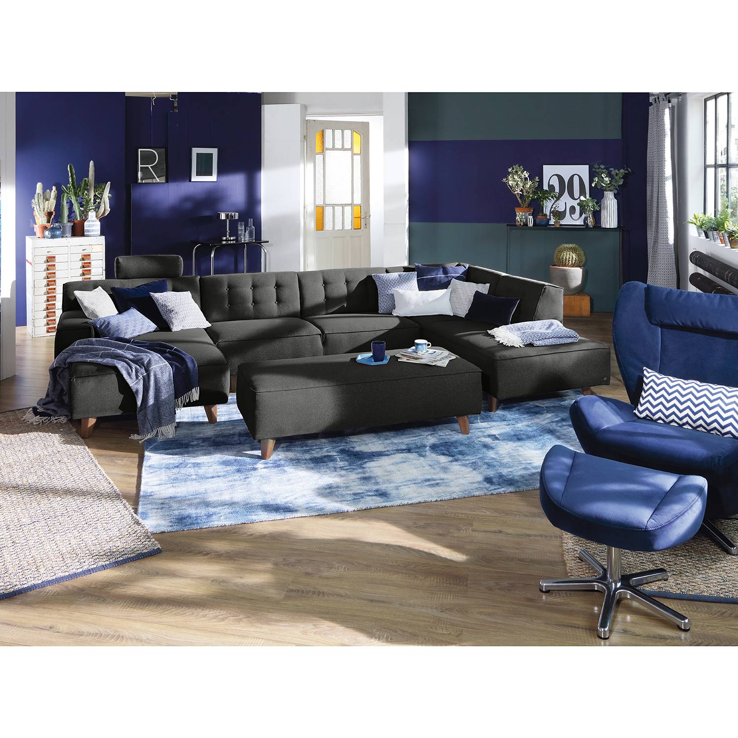 Banc capitonné Nordic Chic