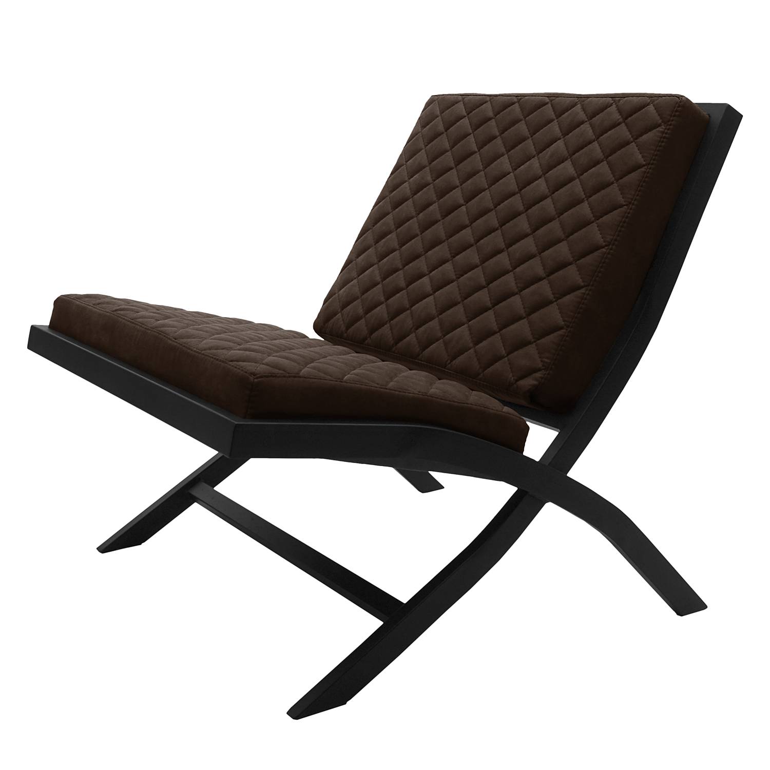 home24 ars manufacti Sessel Bourke III Braun Microfaser 64x73x75 cm (BxHxT)