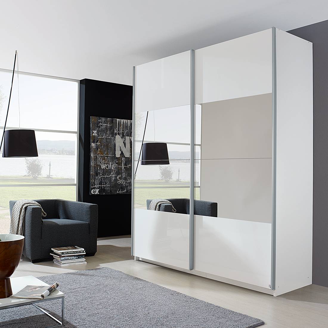 home24 Schwebetürenschrank Beluga-Plus