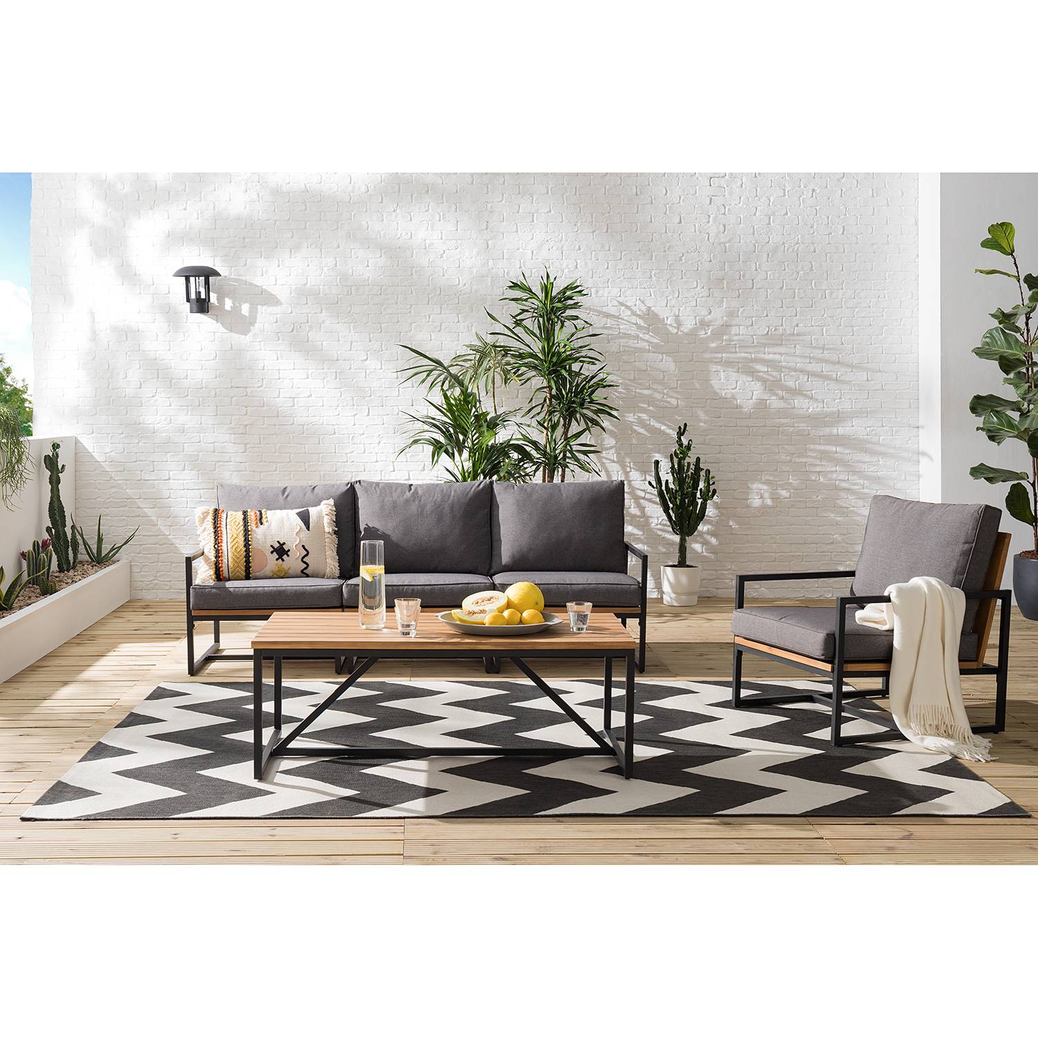 home24 twentyfour Dekokissen Mantena Mehrfarbig 60x40 cm (BxH) Baumwollstoff