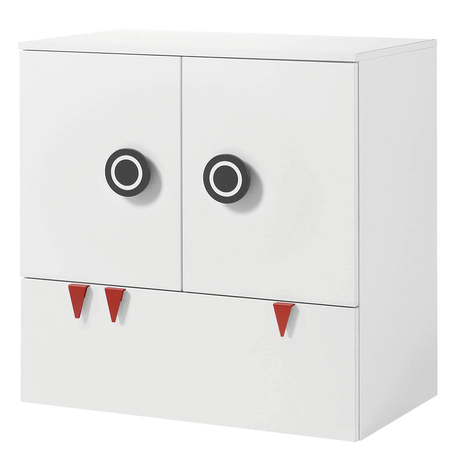 home24 Kommode hülsta now minimo II Schneeweiß MDF 90x93x53 cm (BxHxT) 2-türig 1 Schublade