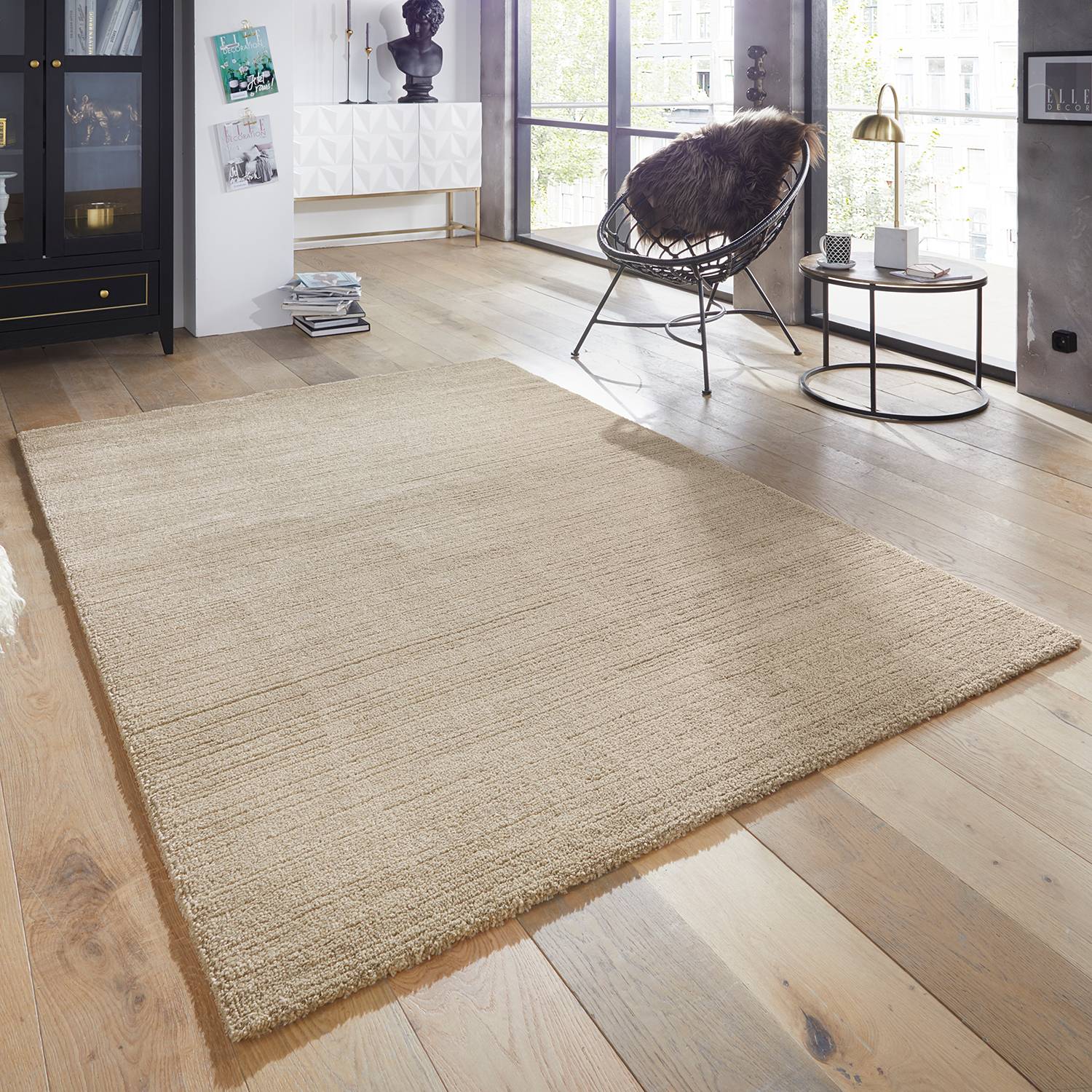 home24 ELLE DECOR Kurzflorteppich Loos Sand Rechteckig 200x290 cm (BxT) Kunstfaser