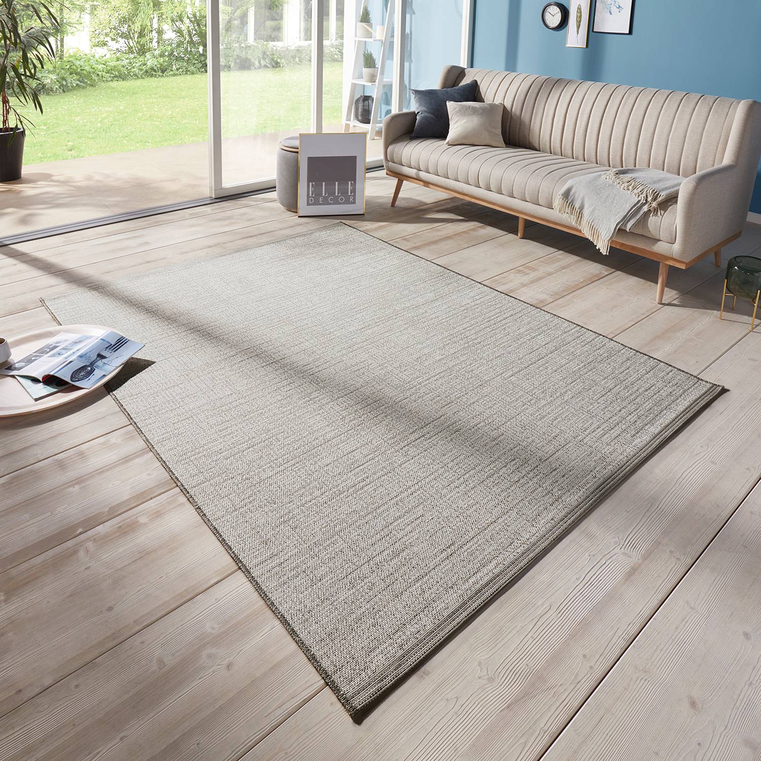 home24 ELLE DECOR Teppich Lens Creme für Innen/Außen Rechteckig 115x170 cm (BxT) Kunstfaser