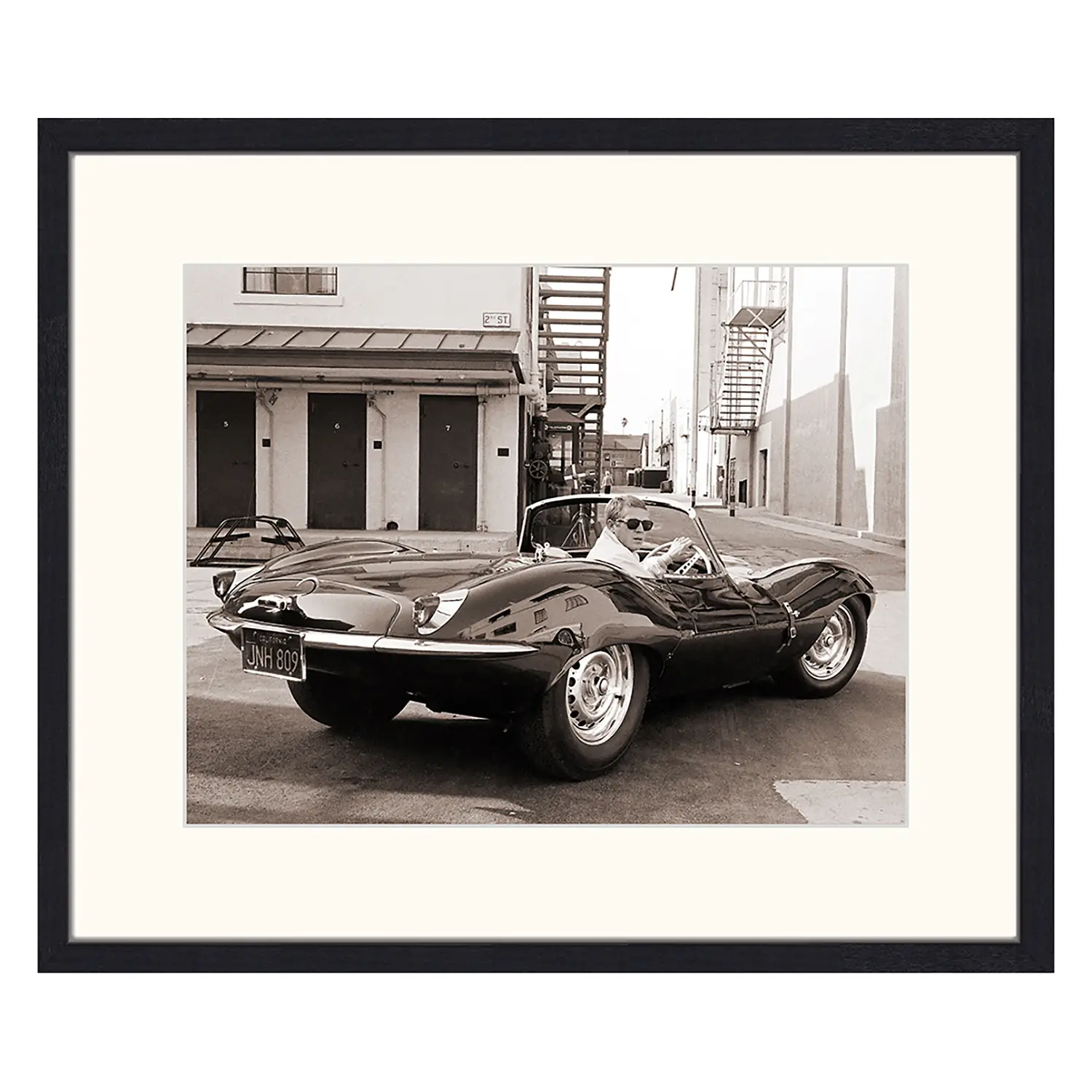 in Steve Bild his Jaguar McQueen