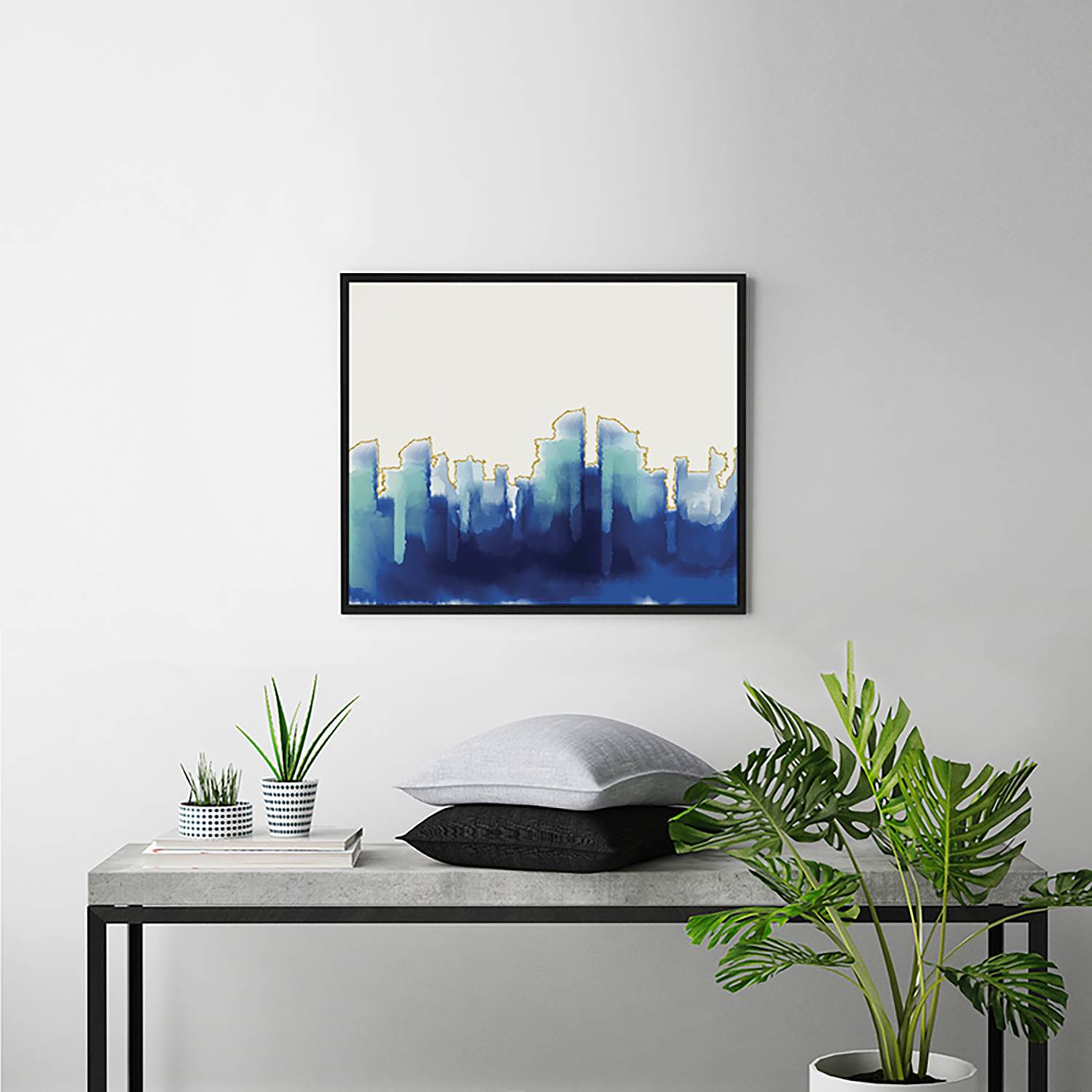 Image of Tableau déco Abstract Blue 000000001000170200