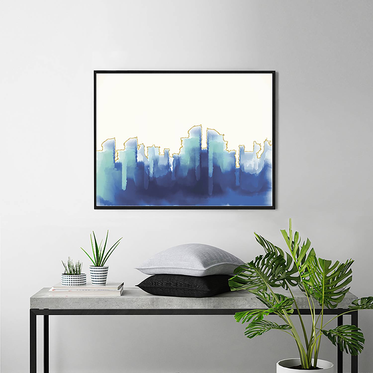 Image of Tableau déco Abstract Blue 000000001000170266