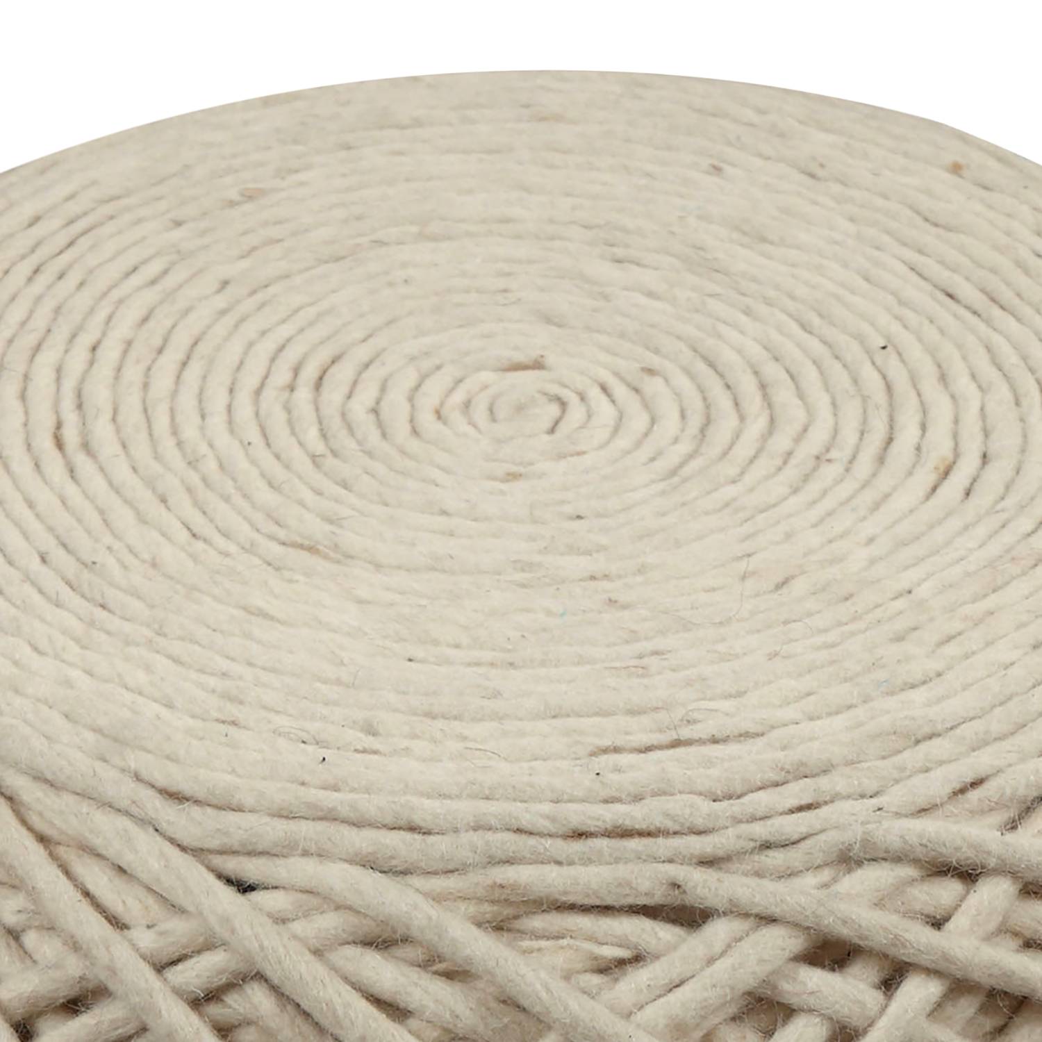 Pouf ROPE II - Wolle / Polyester