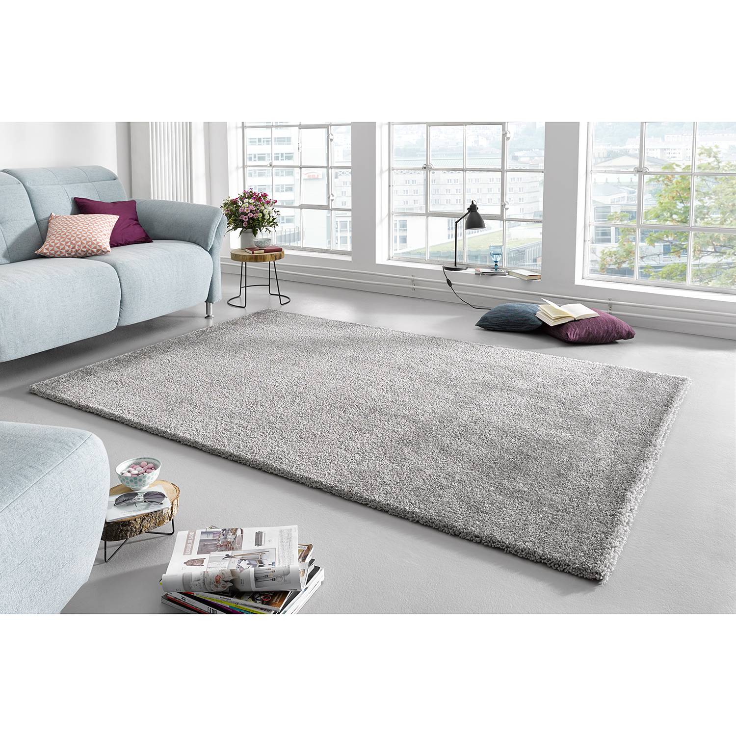 home24 Hochflorteppich Monaco