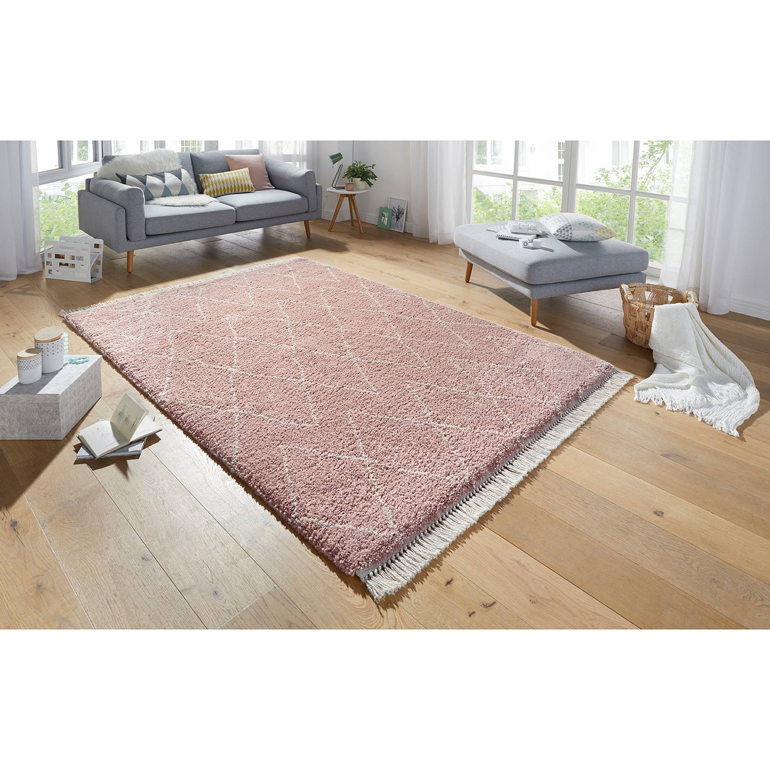 Tapis épais Jade Fringe