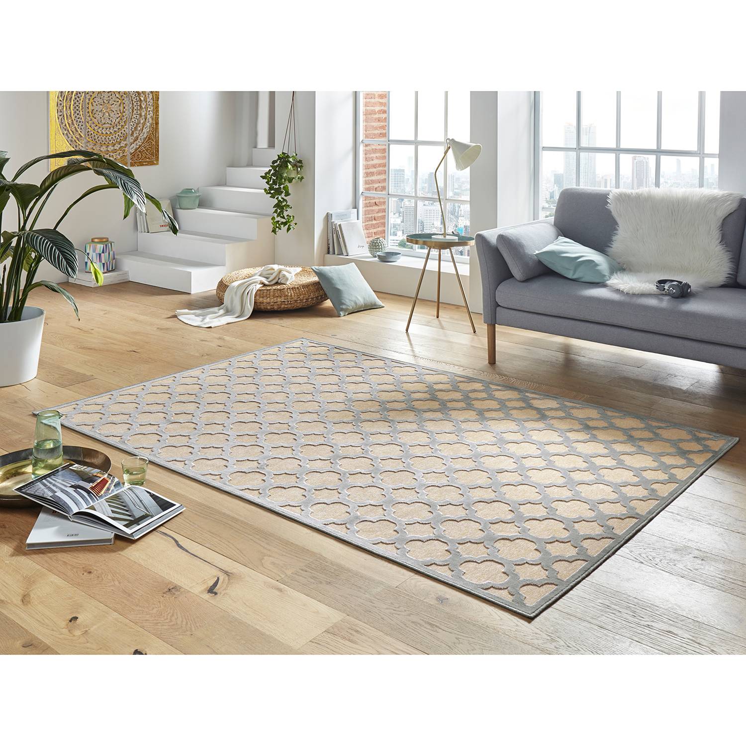 home24 Kurzflorteppich Bryon