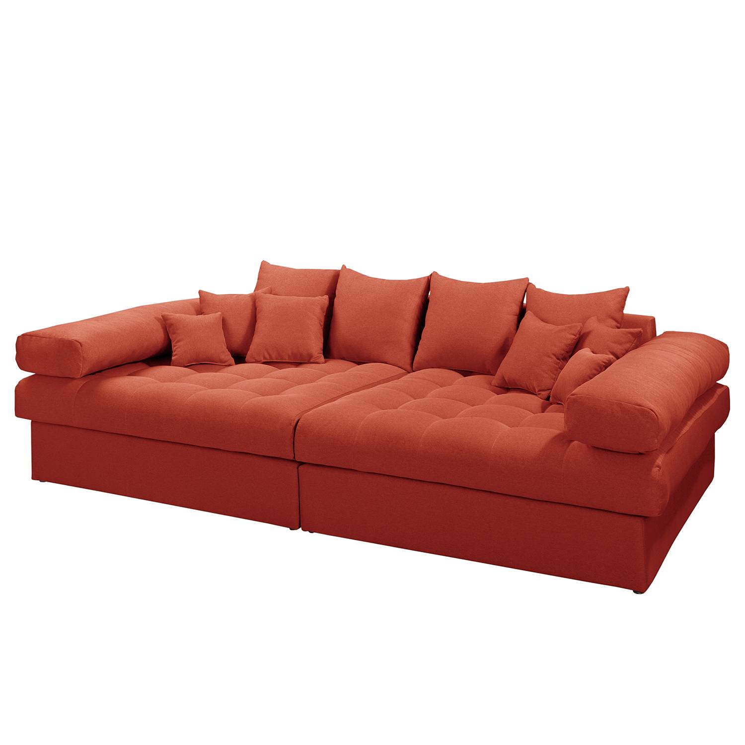 home24 Fredriks Bigsofa Candoi I Rot Webstoff 278x77x158 cm