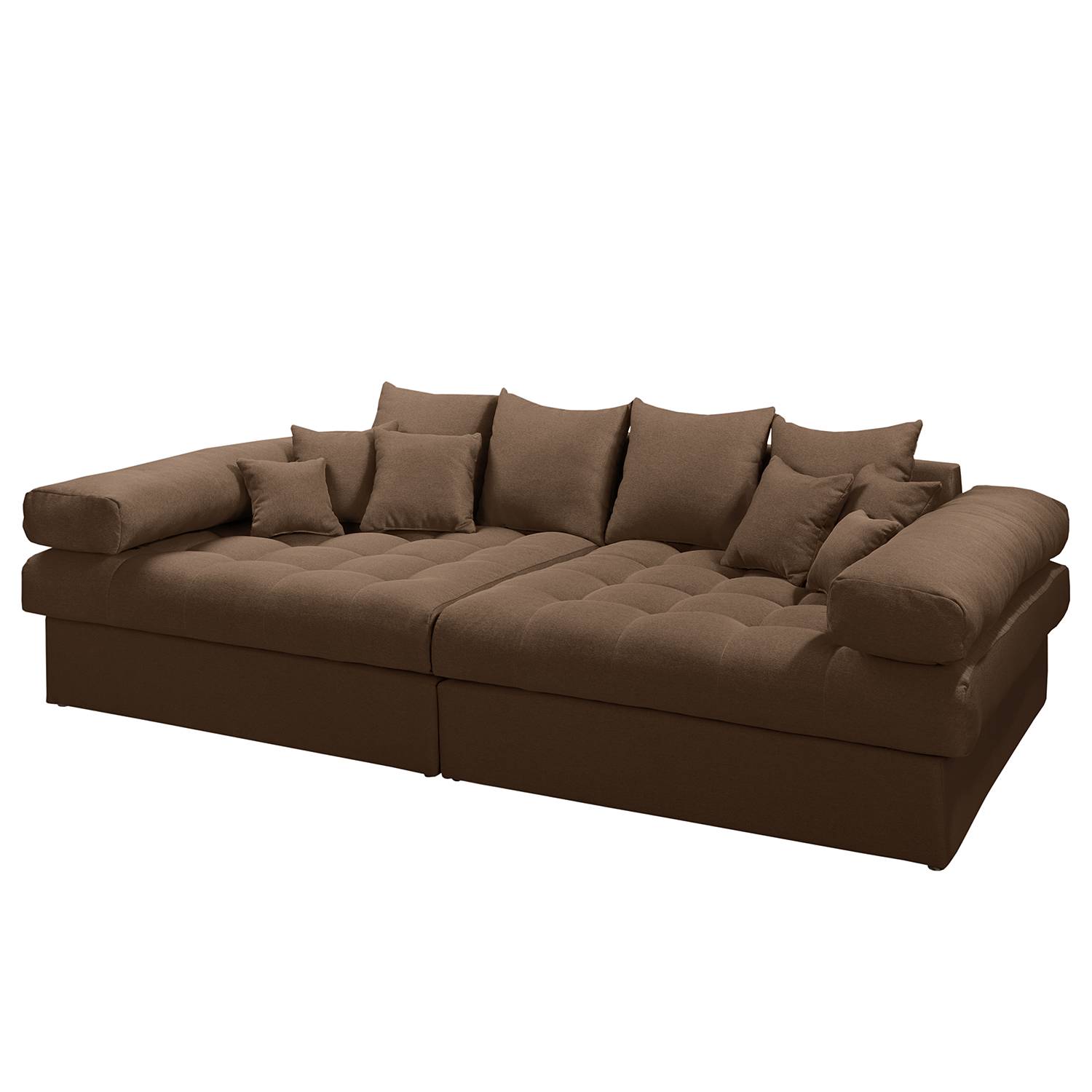 home24 Fredriks Bigsofa Candoi I Braun Webstoff 278x77x158 cm