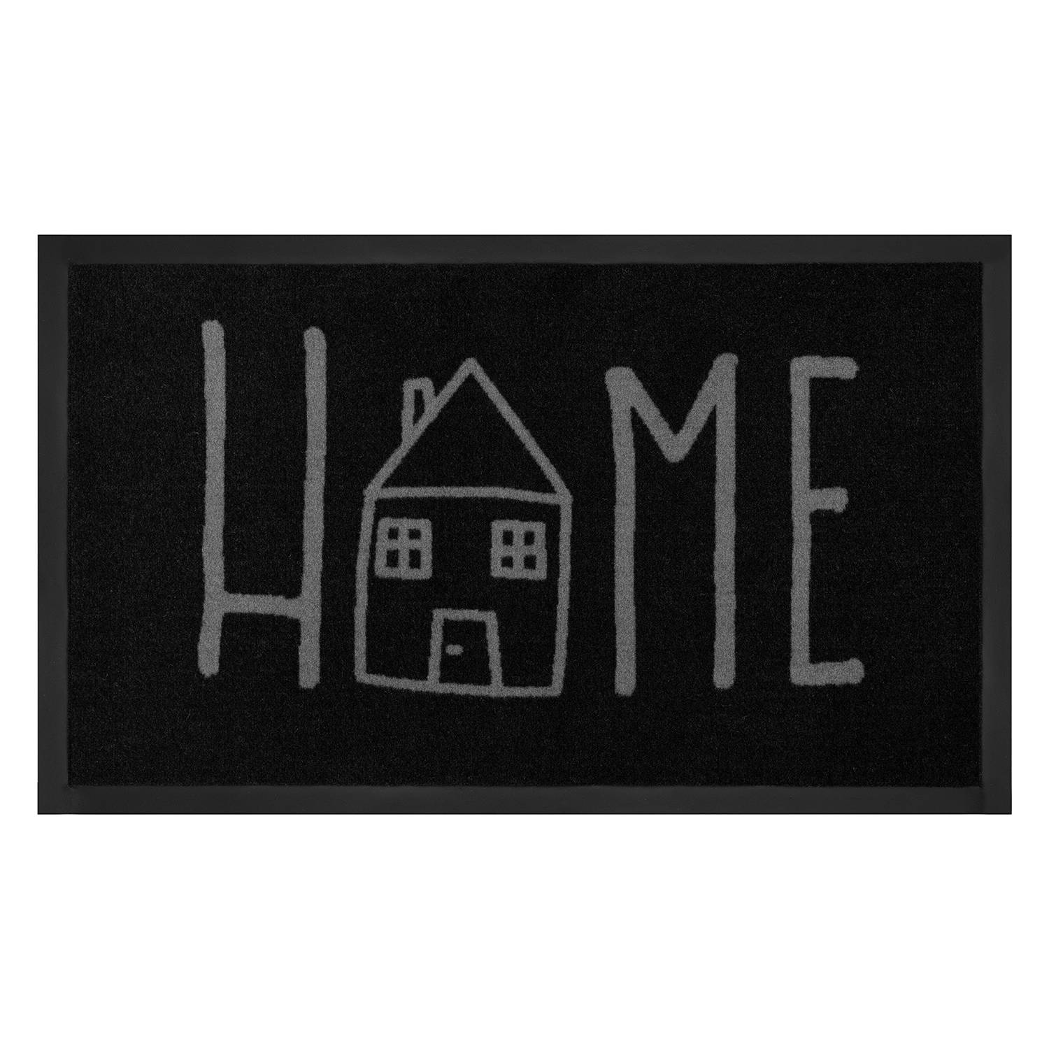 home24 Hanse Home Fußmatte Easy Home Webstoff Anthrazit/Grau 45x75 cm (BxT)