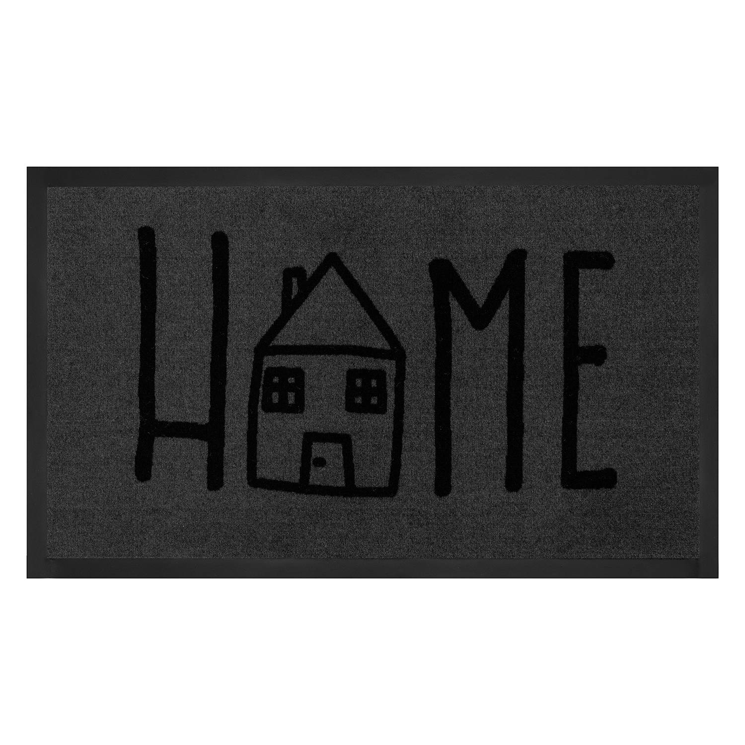 home24 Hanse Home Fußmatte Easy Home Webstoff Grau/Anthrazit 45x75 cm (BxT)