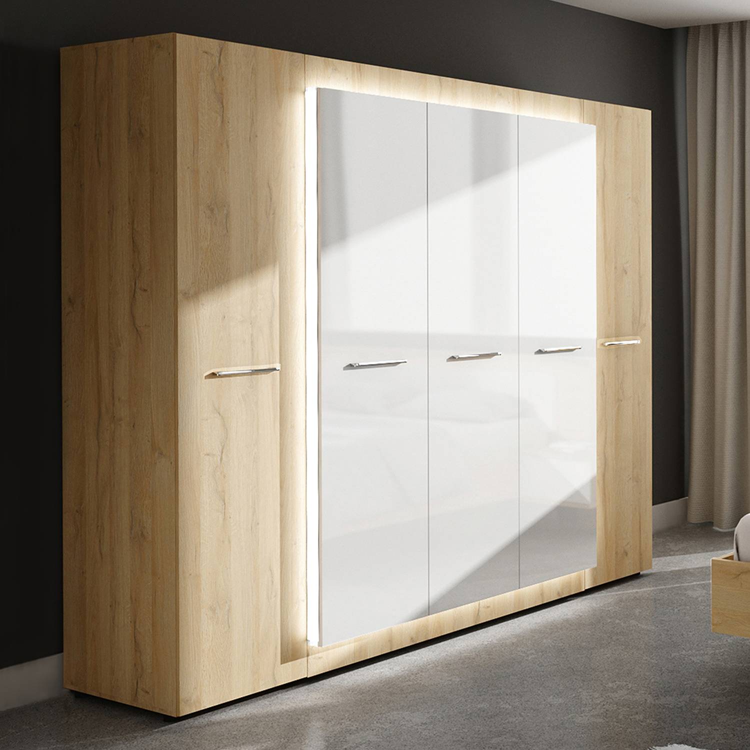home24 Drehtürenschrank Stokka
