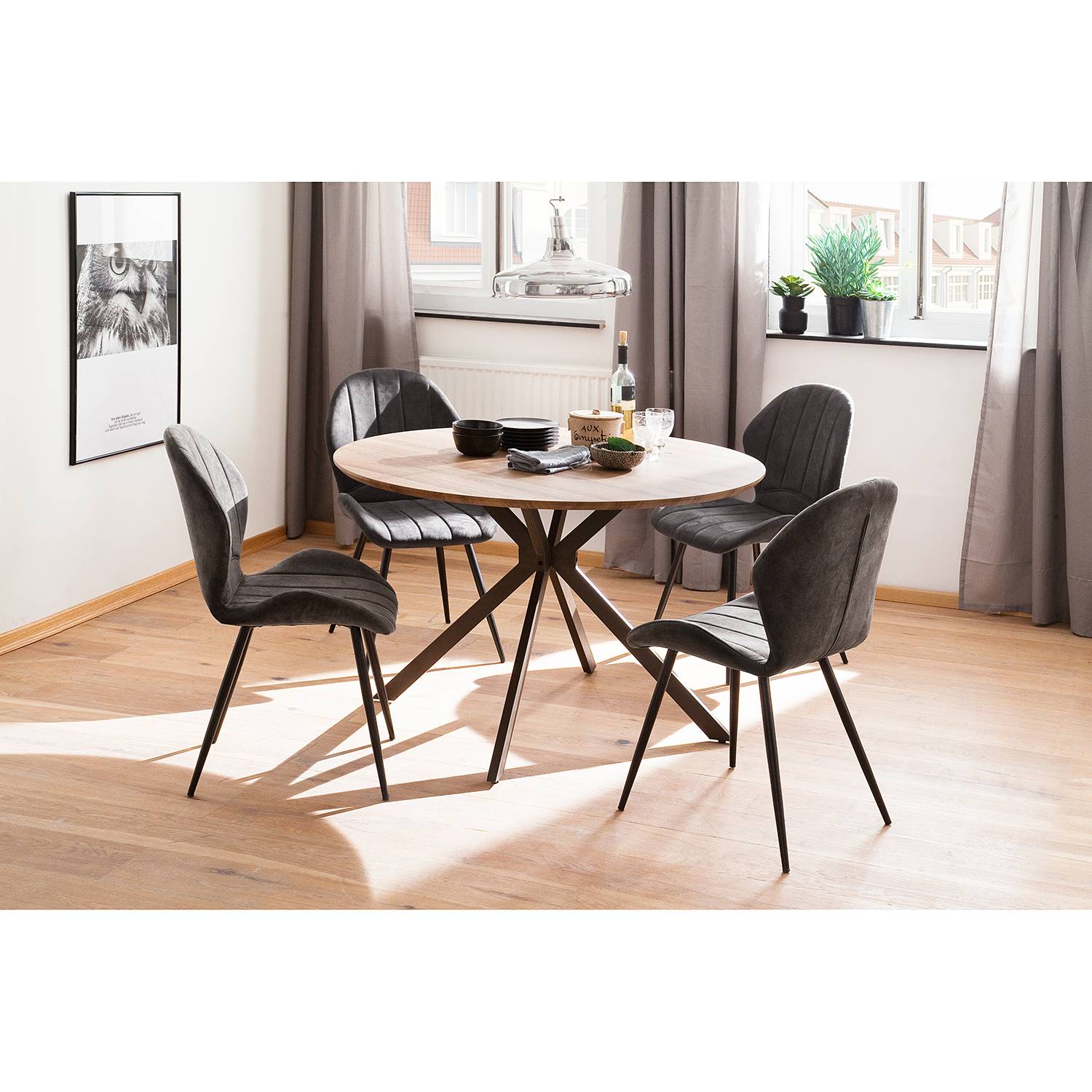 Home24 Eetkamerstoelen Liena (set van 2), loftscape