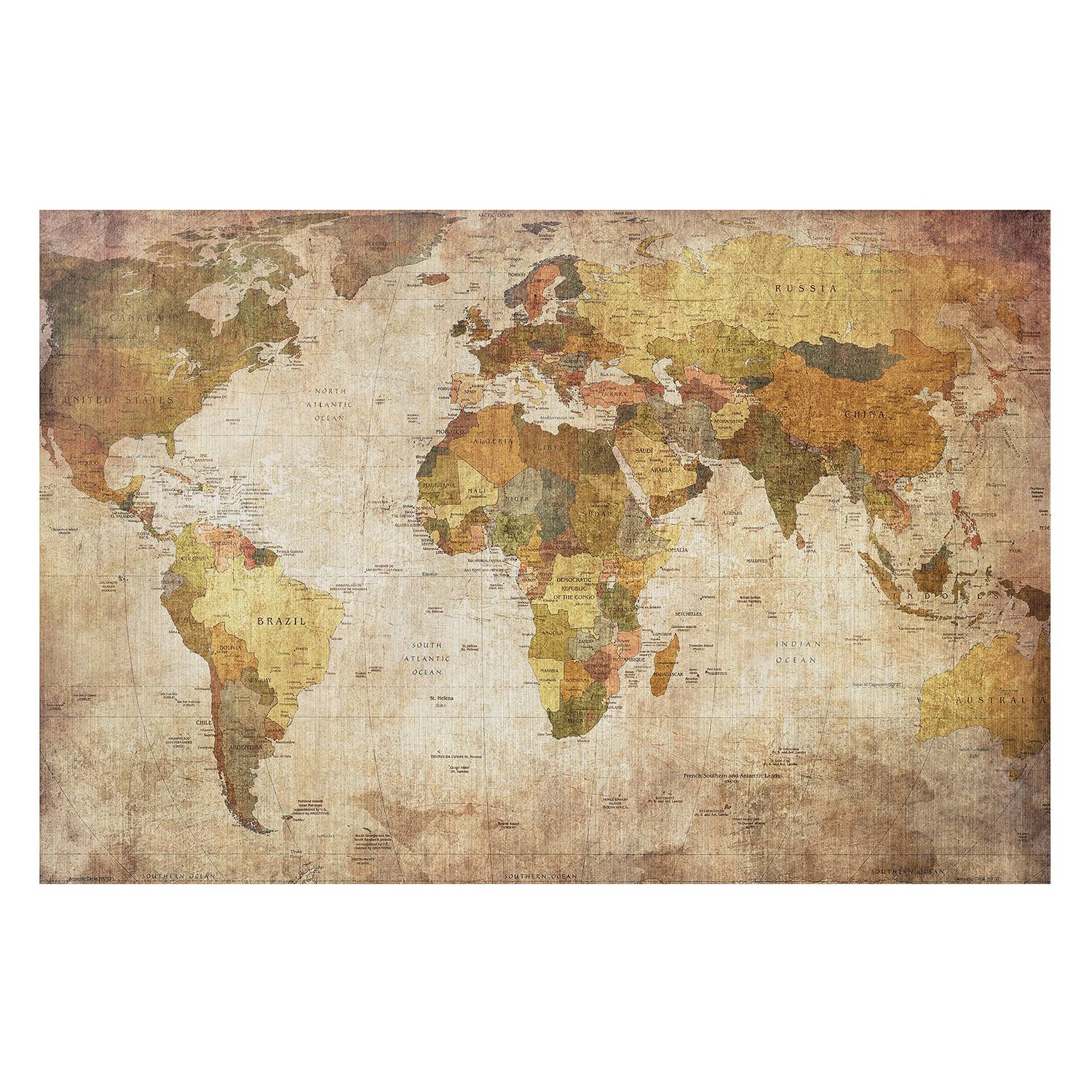 Tableau déco planisphère III