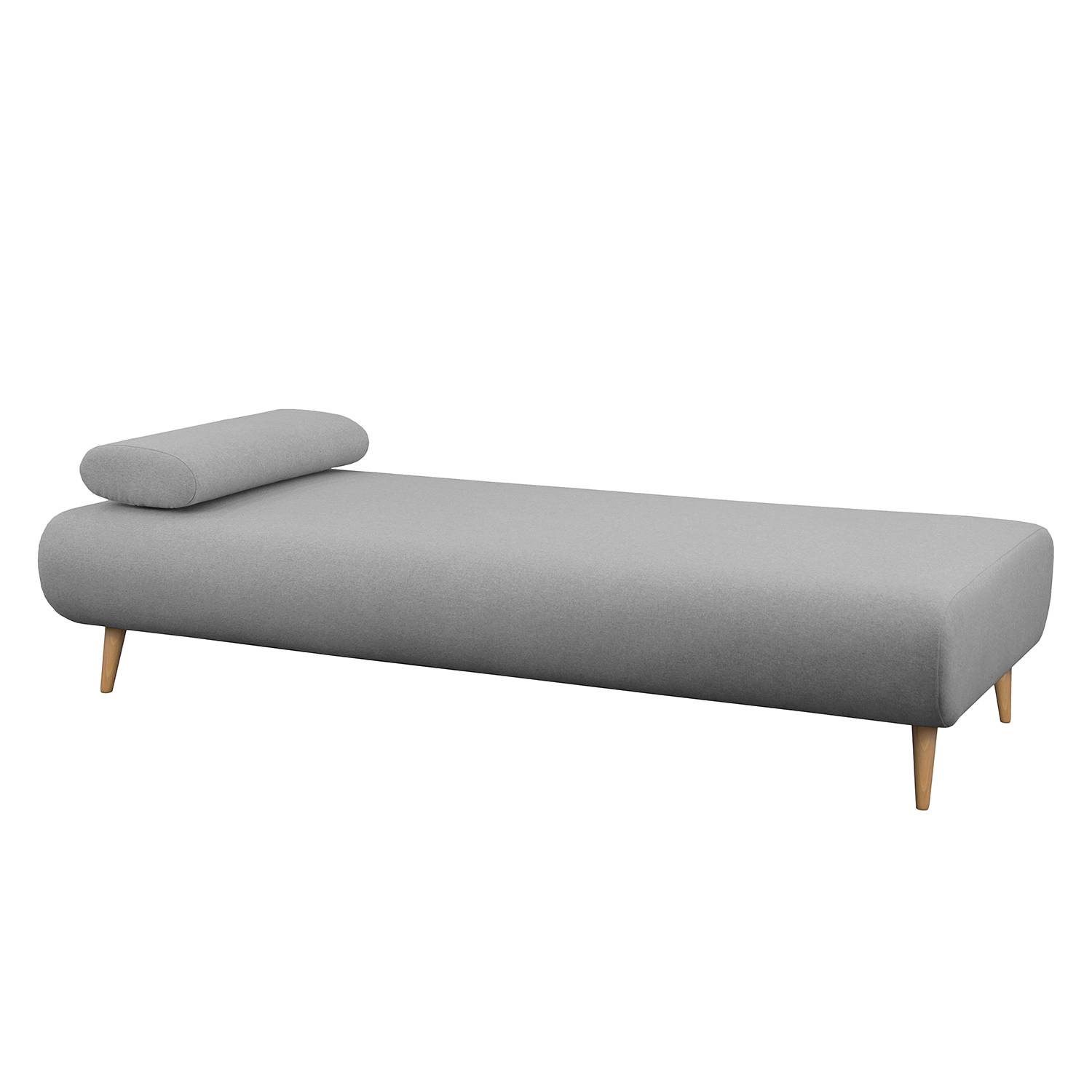 home24 Mørteens Relaxliege Bockel Grau Flachgewebe 200x44x90 cm (BxHxT)