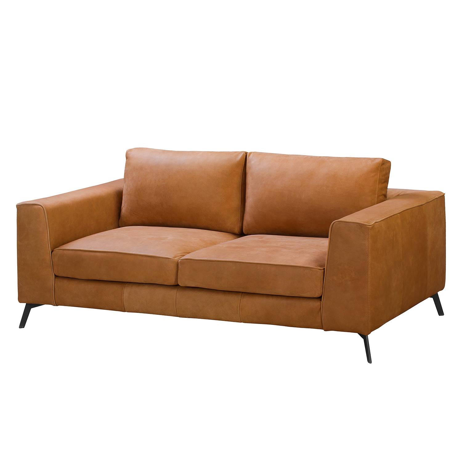 home24 ars manufacti Sofa Sanchez II 2-Sitzer Cognac Echtleder 187x84x106 cm
