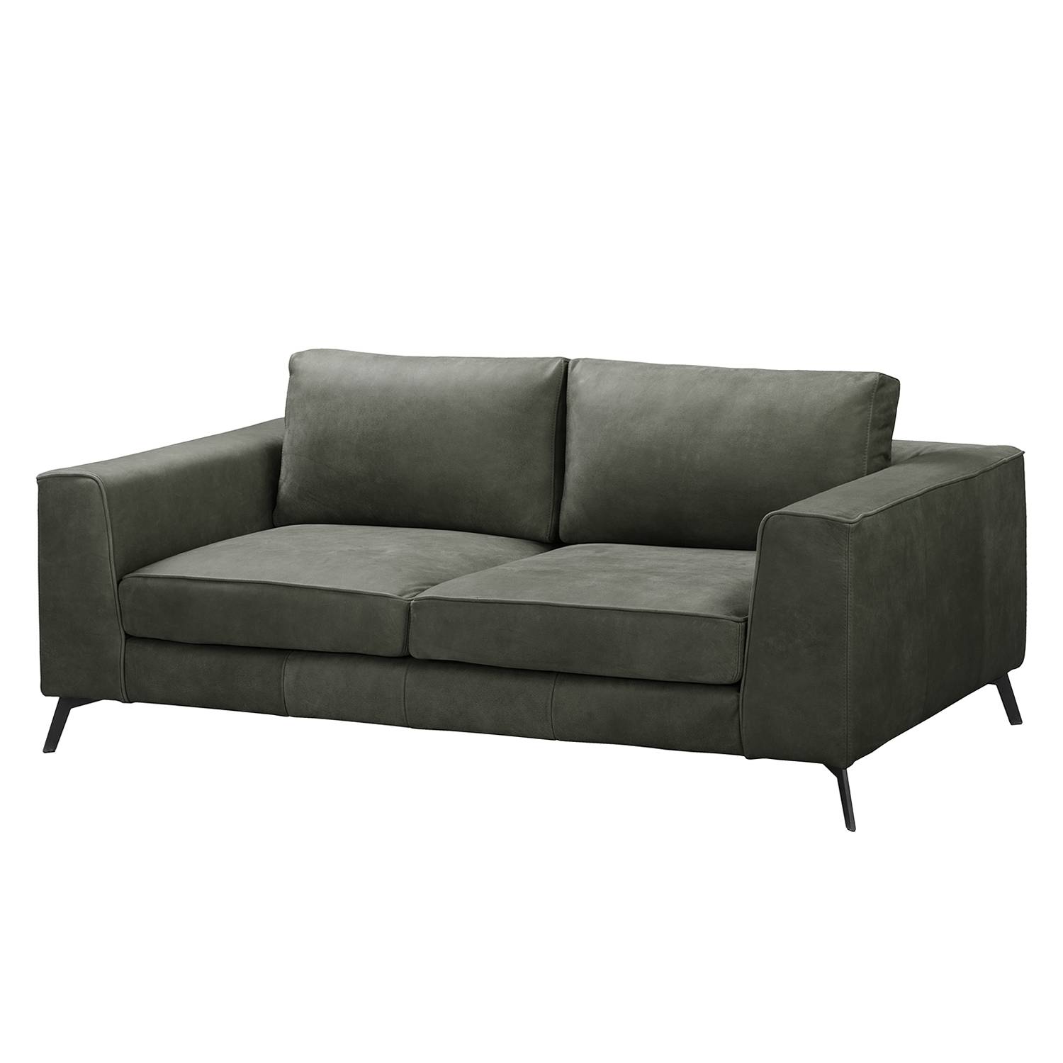 home24 ars manufacti Sofa Sanchez II 2,5-Sitzer Anthrazit Echtleder 214x84x106 cm