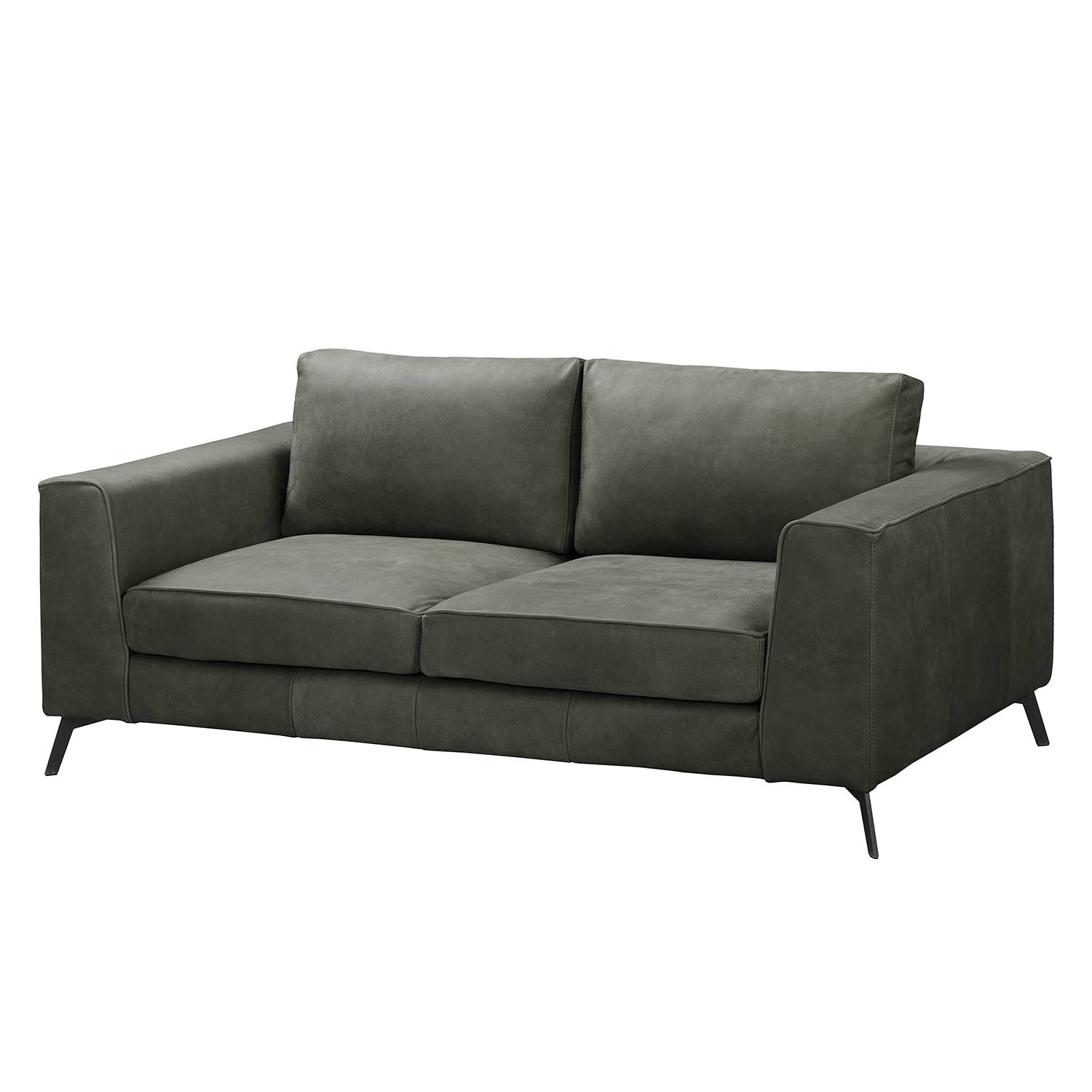 home24 ars manufacti Sofa Sanchez II 2-Sitzer Anthrazit Echtleder 187x84x106 cm