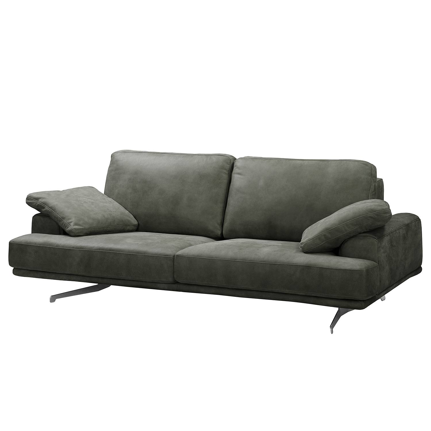 home24 ars manufacti Sofa Hendra I 2-Sitzer Anthrazit Echtleder 220x86x109 cm