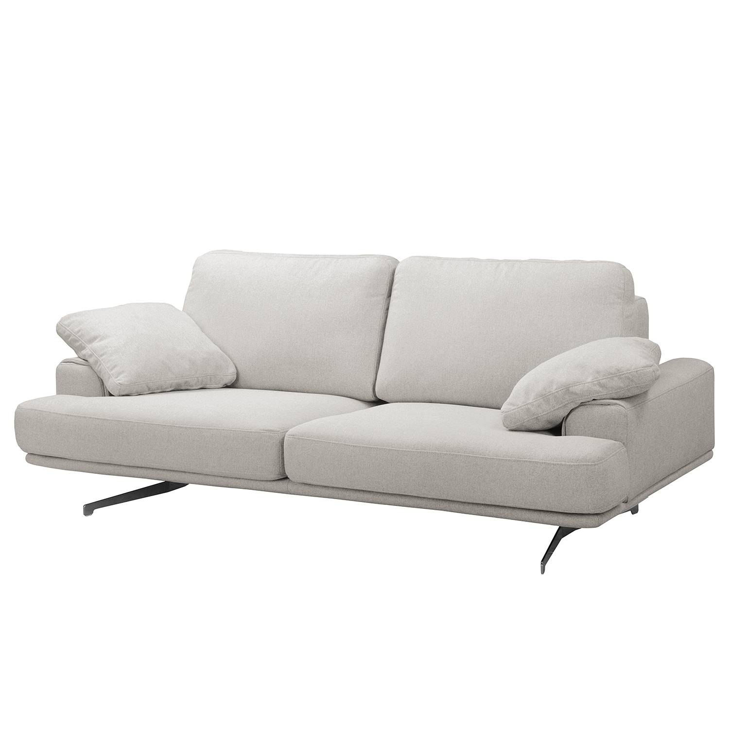 home24 Fredriks Sofa Hendra II 2-Sitzer Hellgrau Webstoff 220x86x109 cm