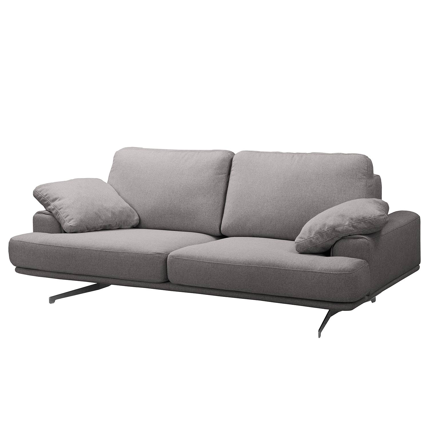 home24 Fredriks Sofa Hendra II 2-Sitzer Dunkelgrau Webstoff 220x86x109 cm