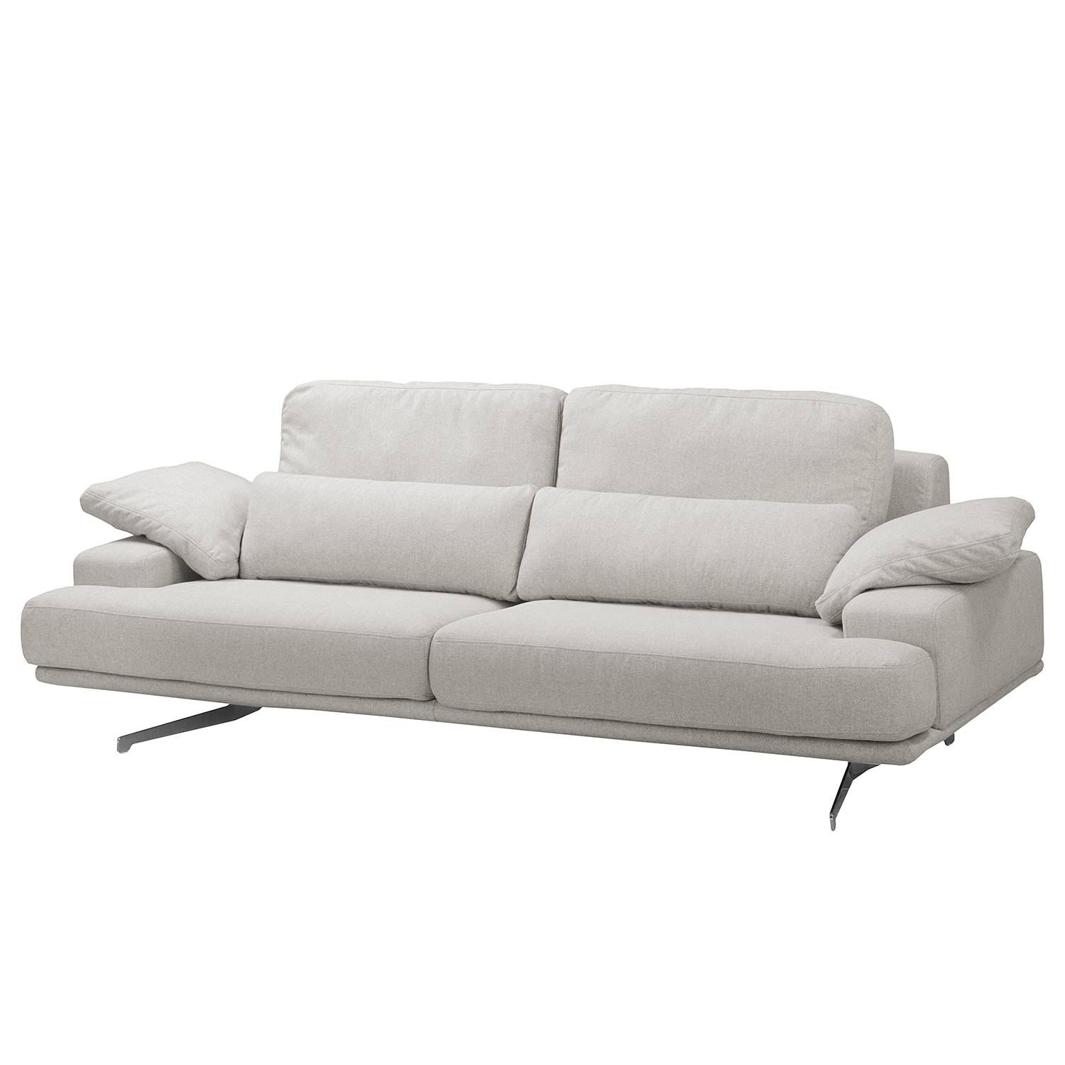 home24 Fredriks Sofa Lurrip II 3-Sitzer Hellgrau Webstoff 237x86x109 cm