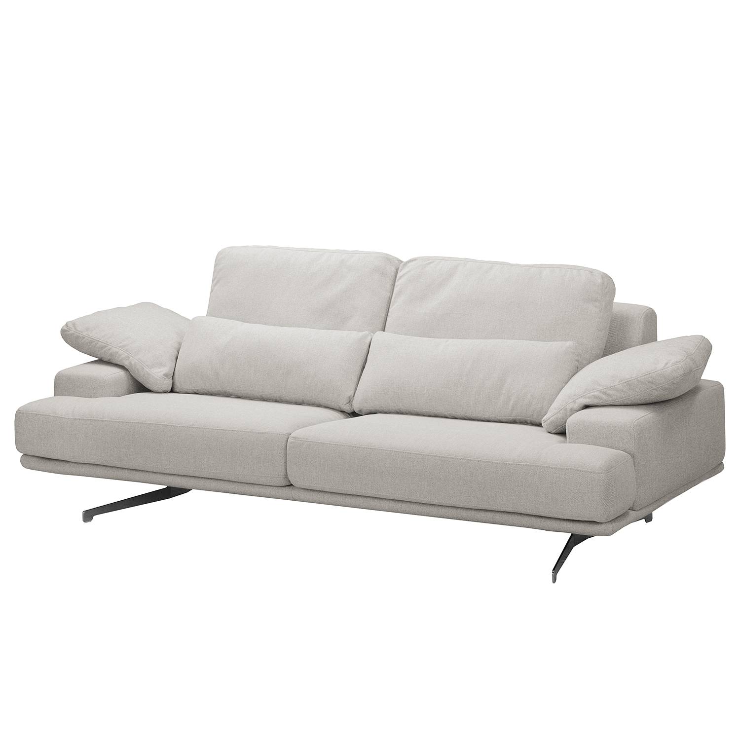 home24 Fredriks Sofa Lurrip II 2-Sitzer Hellgrau Webstoff 217x86x109 cm