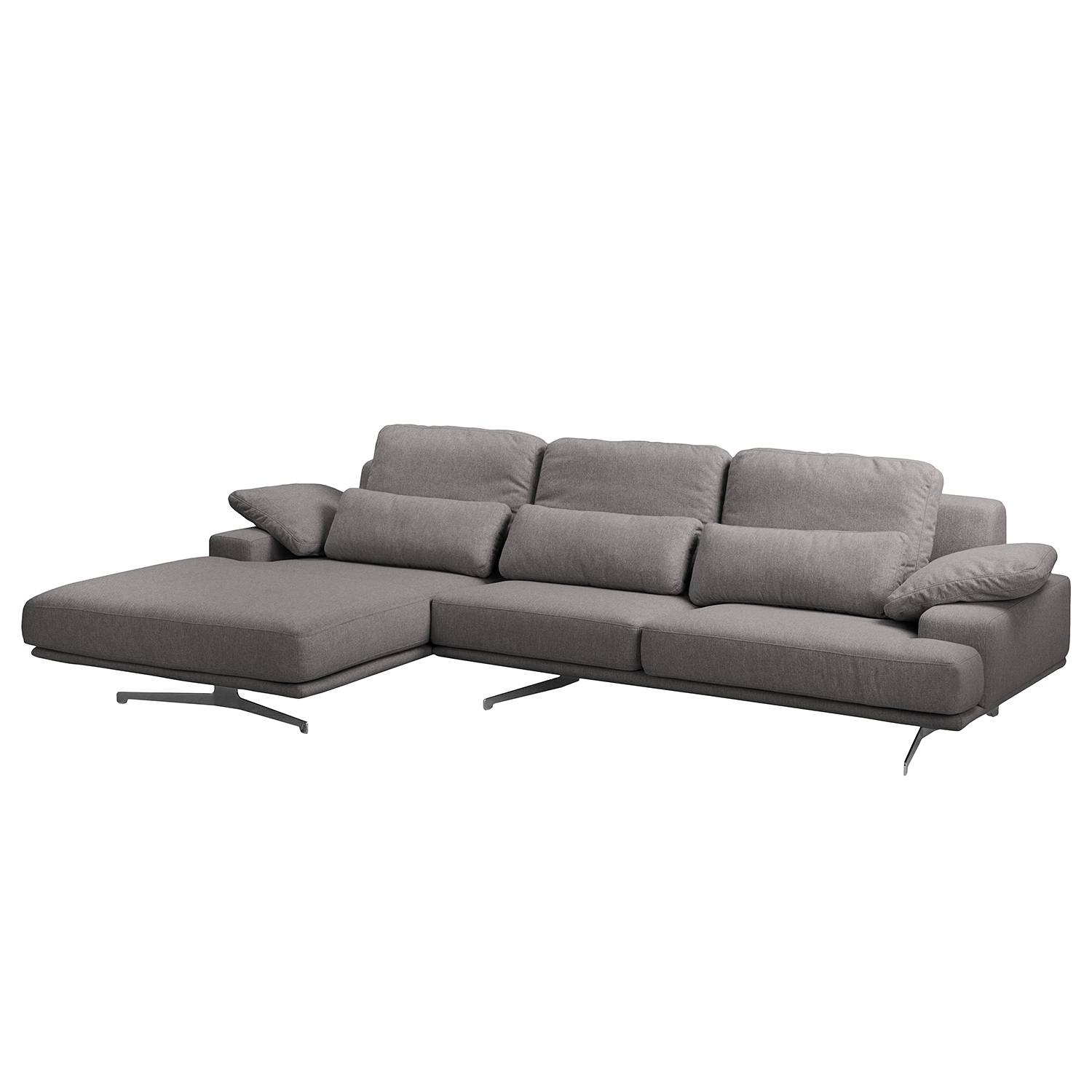 home24 Fredriks Ecksofa Lurrip II Dunkelgrau Webstoff 315x86x170 cm