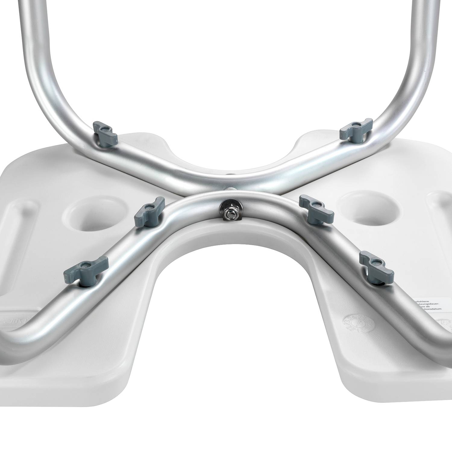 WENKO Tabouret salle de bain blanc, tabouret douche, Corrente, Aluminium - Plastique, 37x45x37 cm, Blanc - Brillant - Bricolage