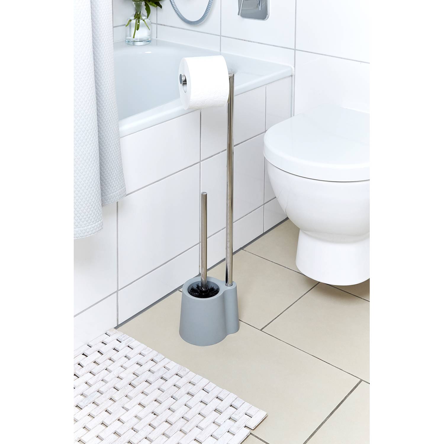 WENKO Ersatzbürste Toilettenbürste Schwarz Ø 8 cm Toilettenbürstenhalter