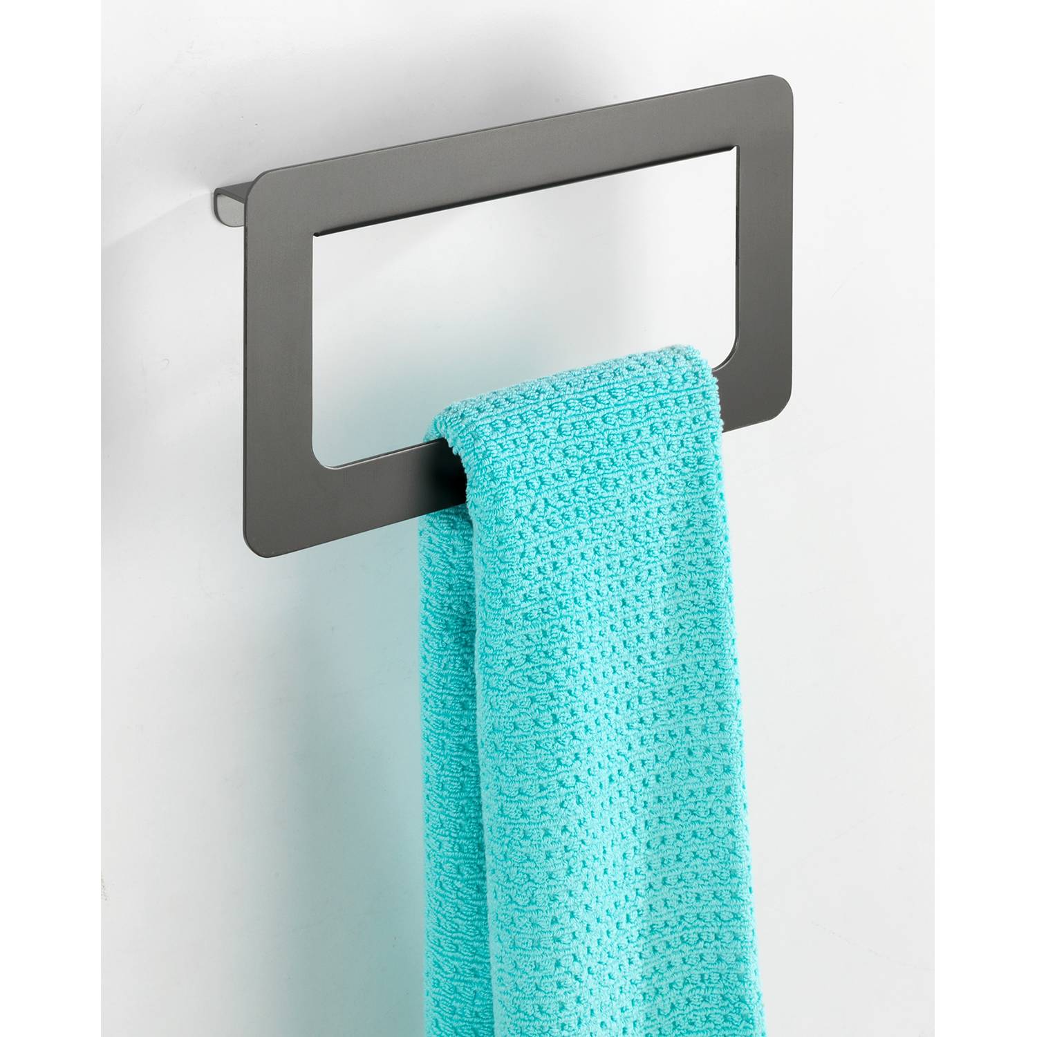 home24 WENKO Handtuchhalter Montella Aluminium Anthrazit 27x16x8 cm (BxHxT)