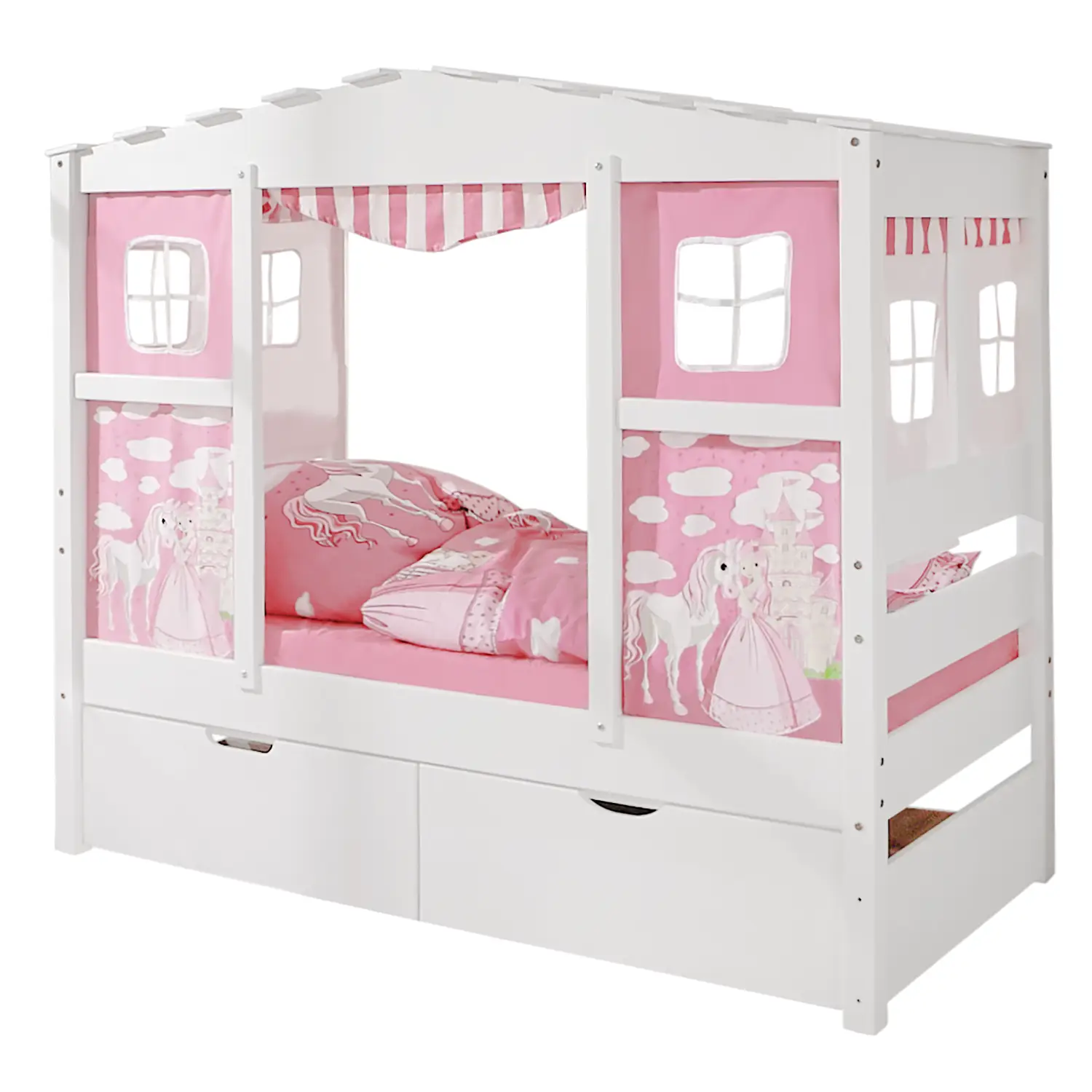 Hausbett Mini Prinzessin V | Kinder-Einzelbetten