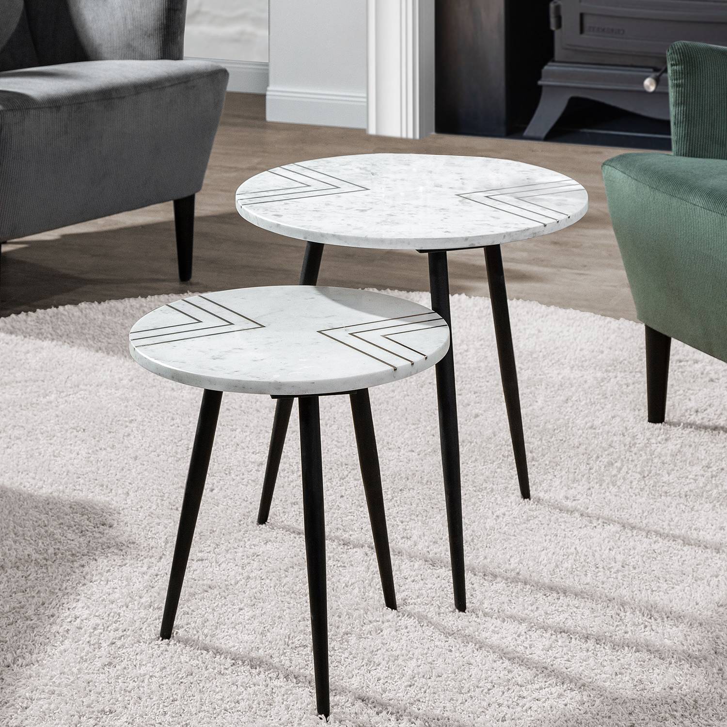 home24 Beistelltisch Marbollo IV (2-teilig)