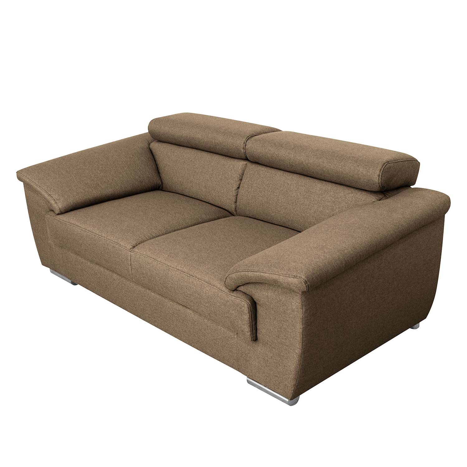 home24 Modoform Sofa Swaine 2-Sitzer Sandgrau Webstoff 193x78x100 cm