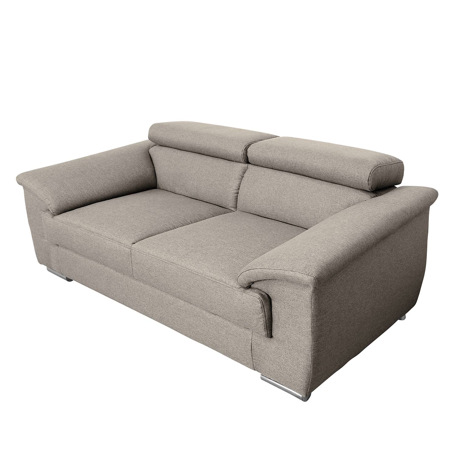 home24 Modoform Sofa Swaine 3-Sitzer Granit Webstoff 213x78x100 cm