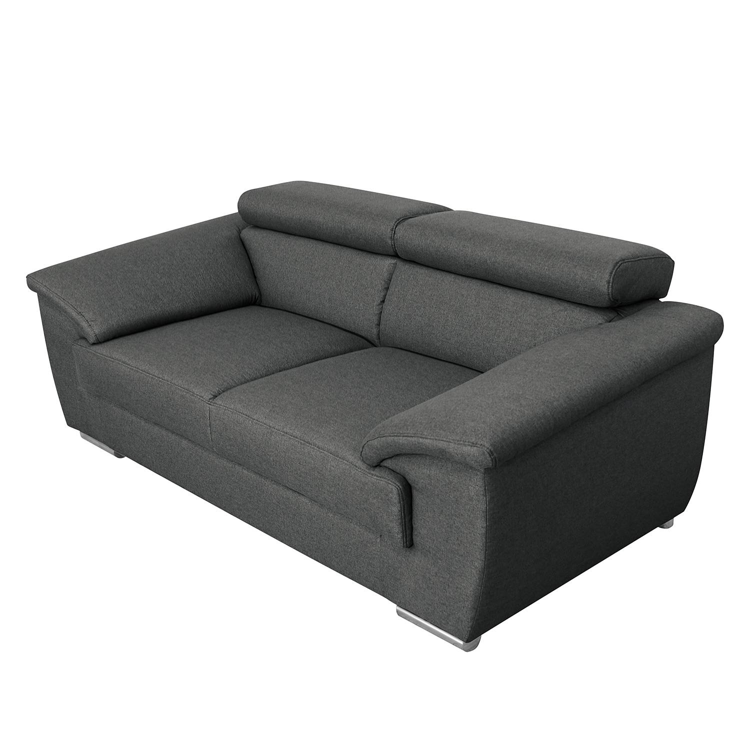 home24 Modoform Sofa Swaine 2-Sitzer Anthrazit Webstoff 193x78x100 cm