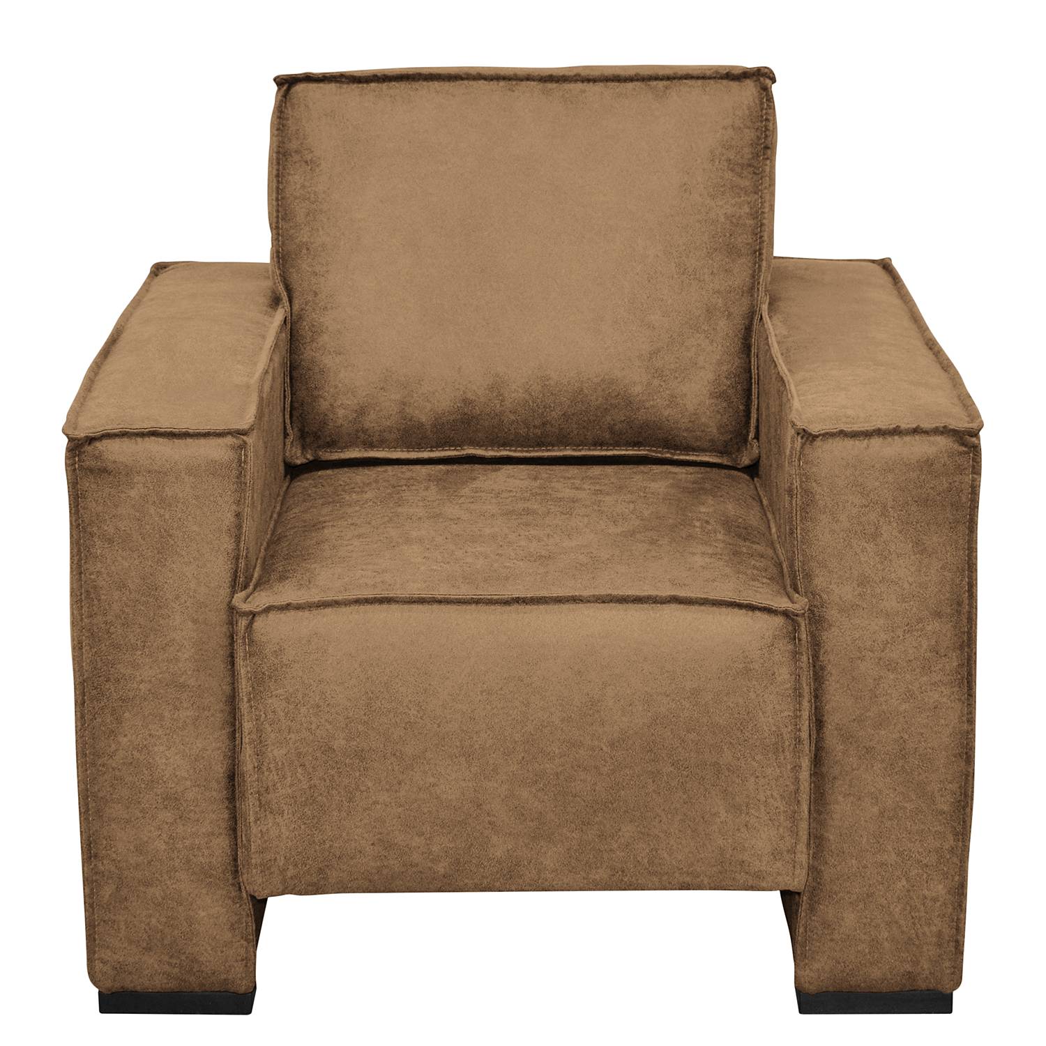 Sessel LOIZA Antiklederlook - Hellbraun